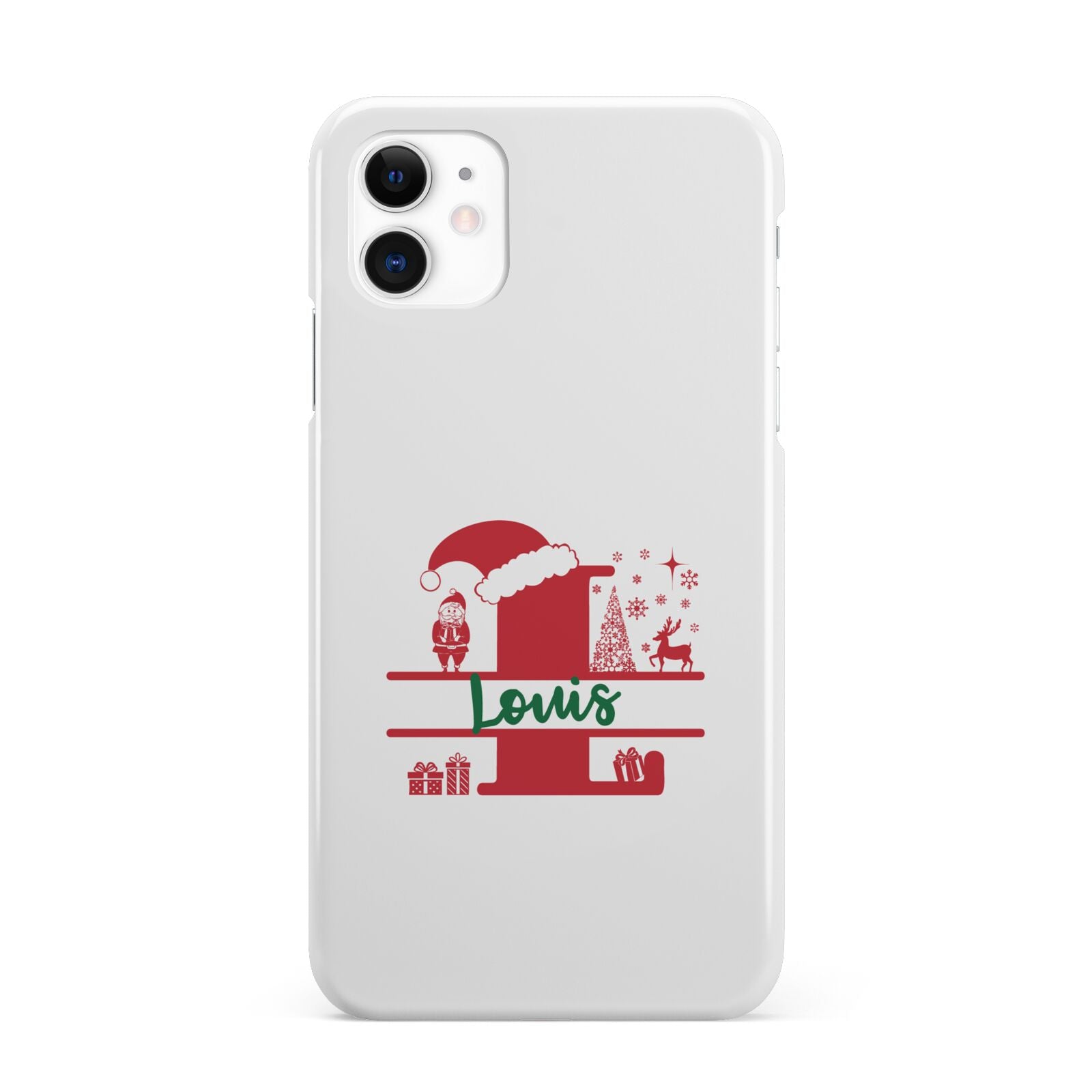 Personalised Christmas Monogram iPhone 11 3D Snap Case