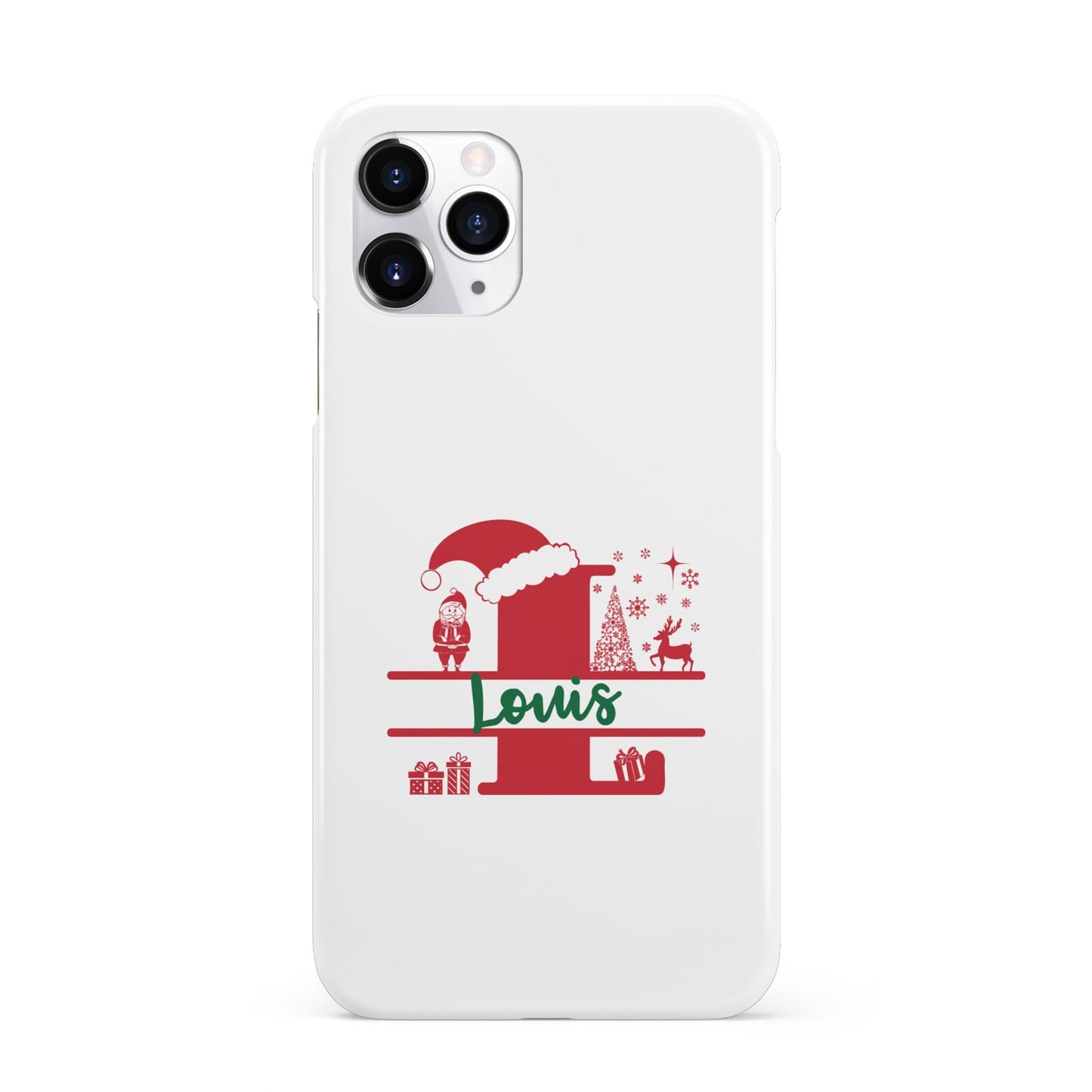 Personalised Christmas Monogram iPhone 11 Pro 3D Snap Case