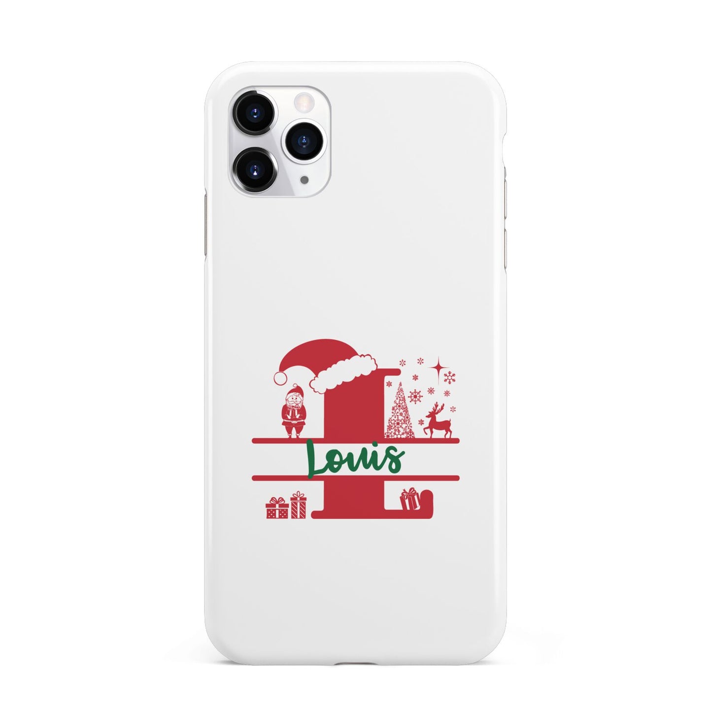 Personalised Christmas Monogram iPhone 11 Pro Max 3D Tough Case