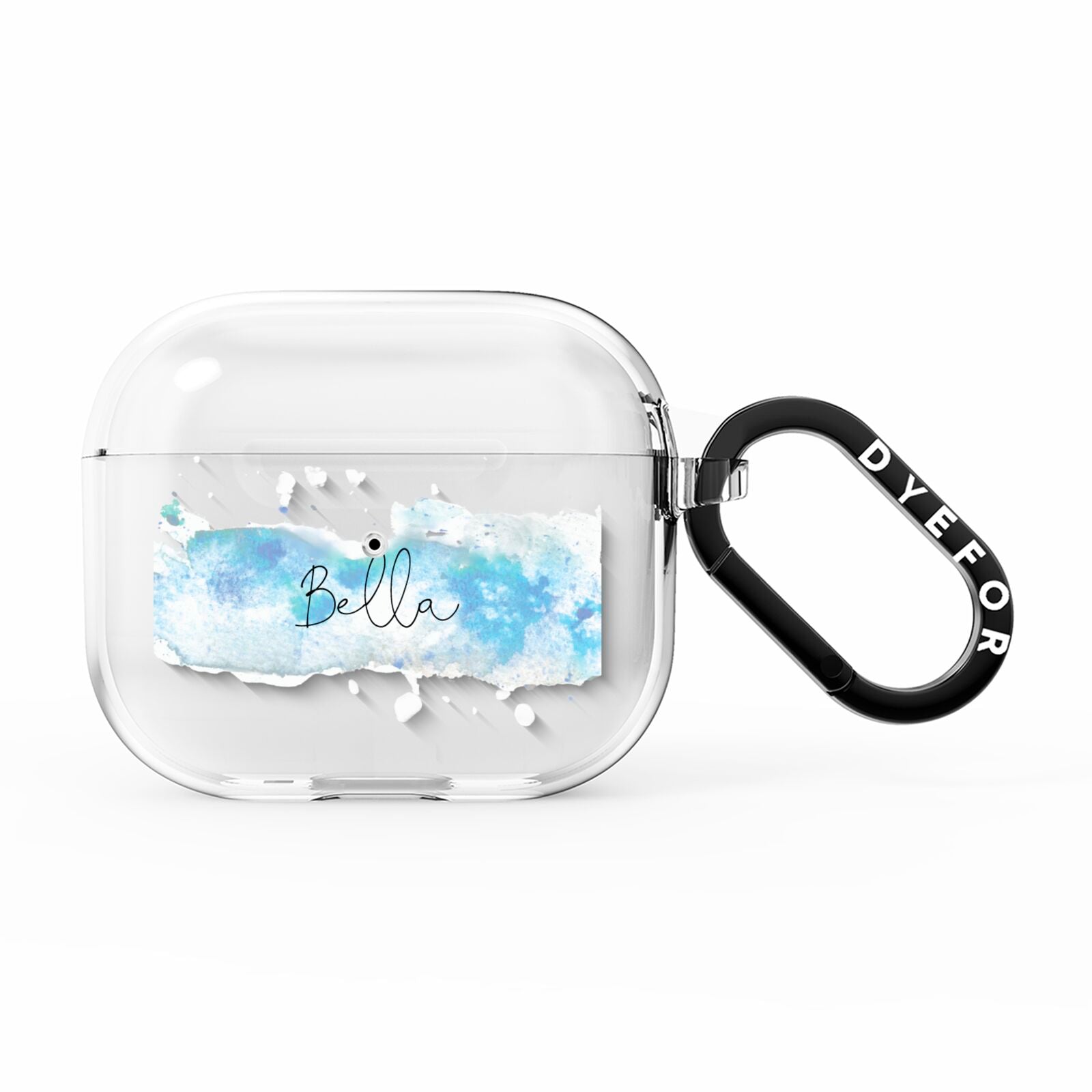 Personalised Christmas Snow fall AirPods Clear Case 3rd Gen