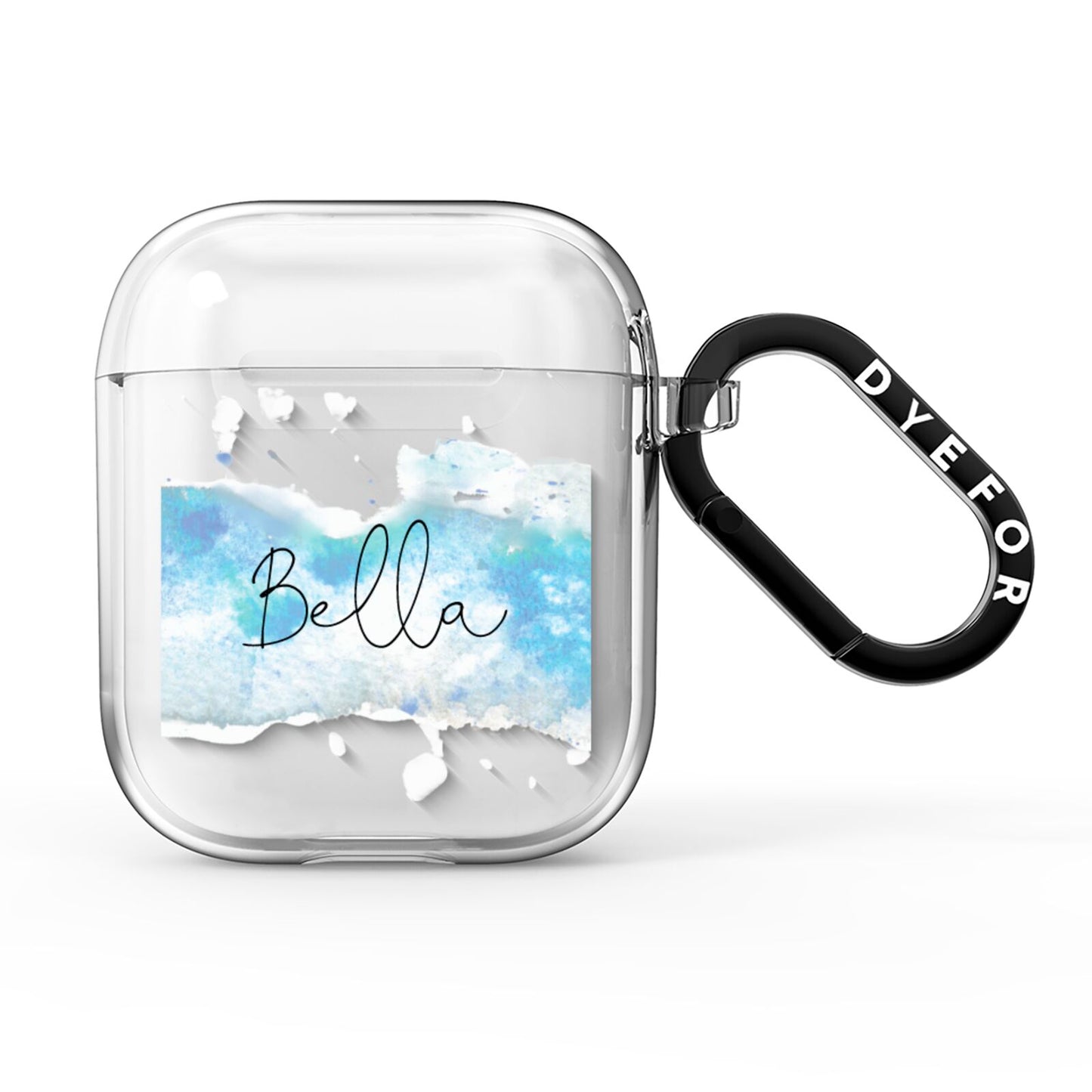 Personalised Christmas Snow fall AirPods Clear Case