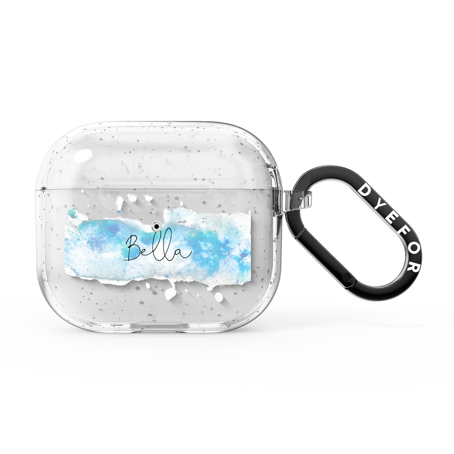 Personalised Christmas Snow fall AirPods Glitter Case 3rd Gen