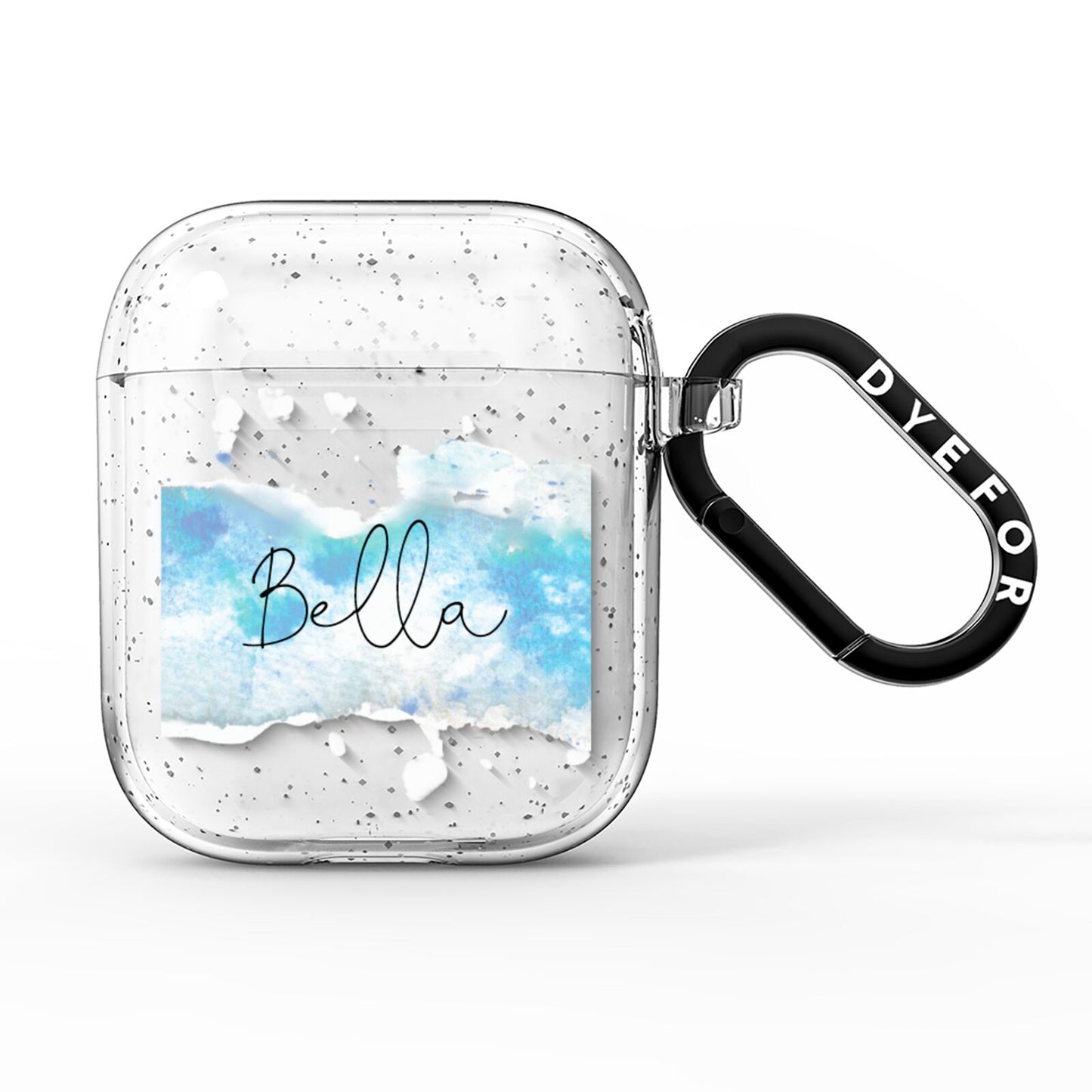 Personalised Christmas Snow fall AirPods Glitter Case