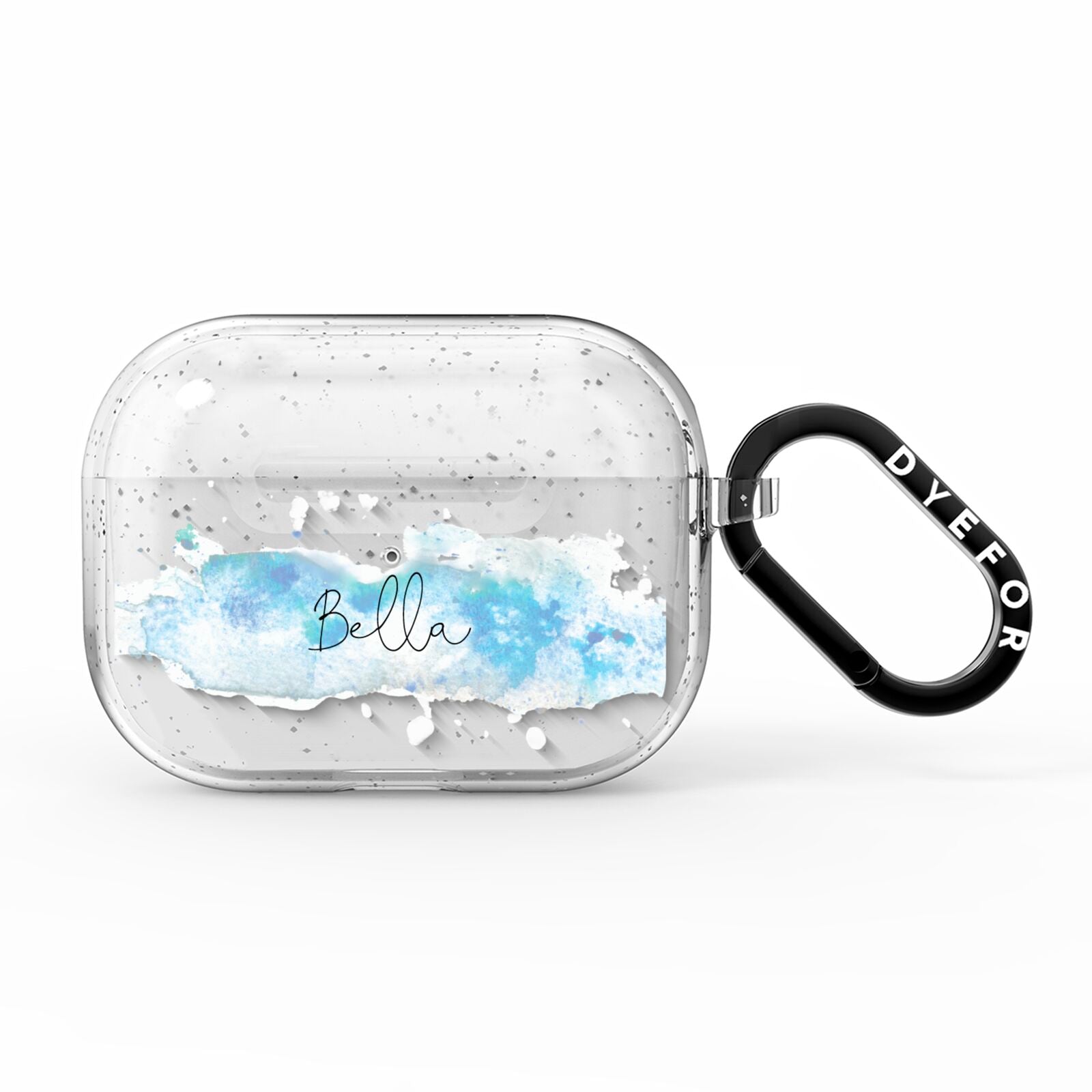 Personalised Christmas Snow fall AirPods Pro Glitter Case