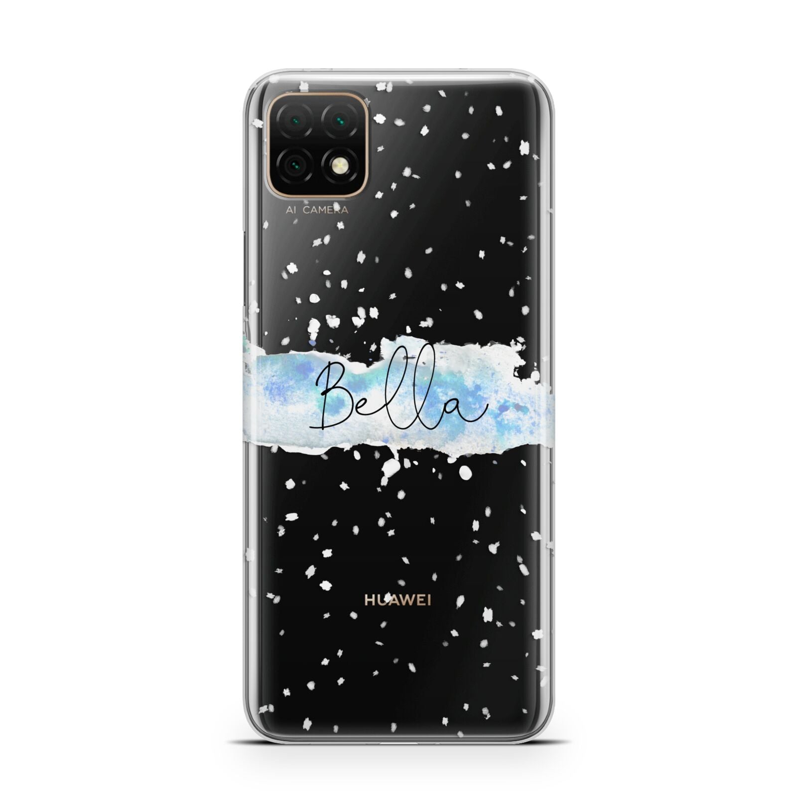 Personalised Christmas Snow fall Huawei Enjoy 20 Phone Case