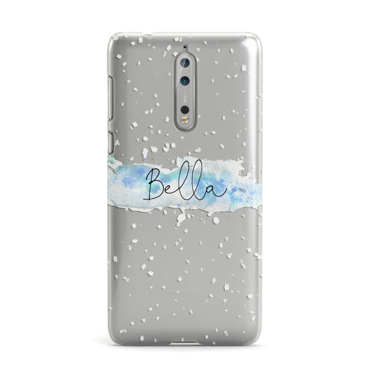 Personalised Christmas Snow fall Nokia Case