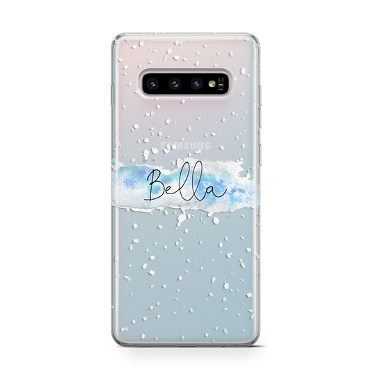 Personalised Christmas Snow fall Protective Samsung Galaxy Case