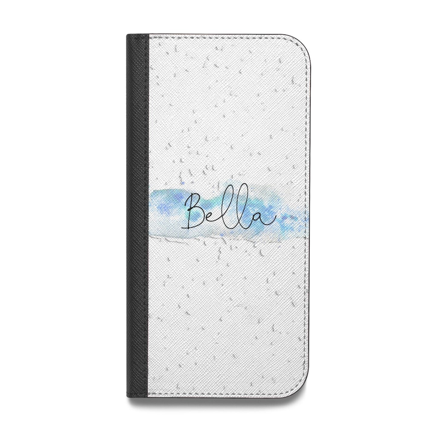 Personalised Christmas Snow fall Vegan Leather Flip Samsung Case