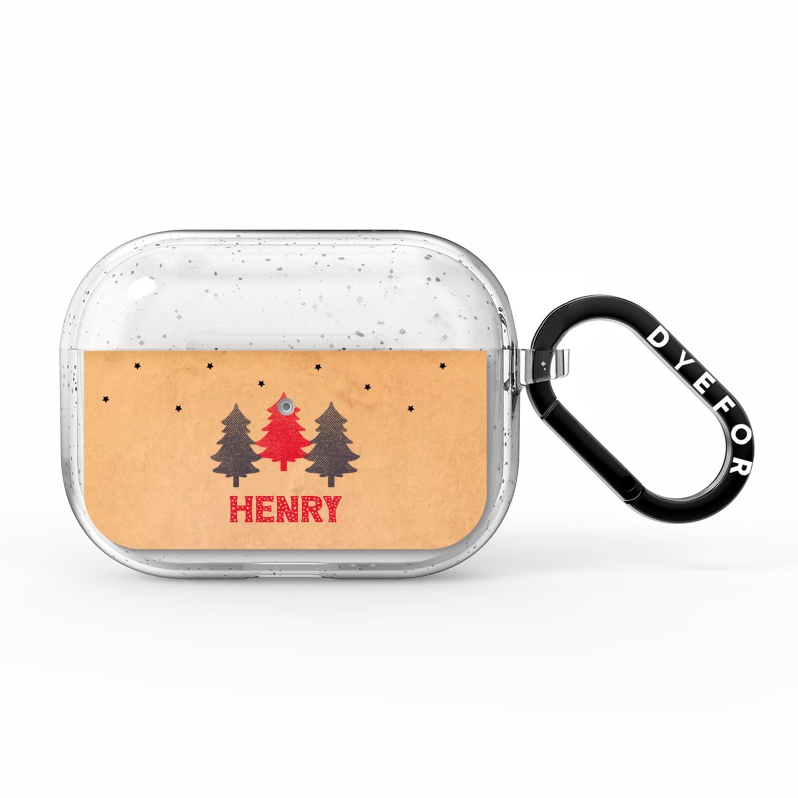 Personalised Christmas Tree AirPods Pro Glitter Case