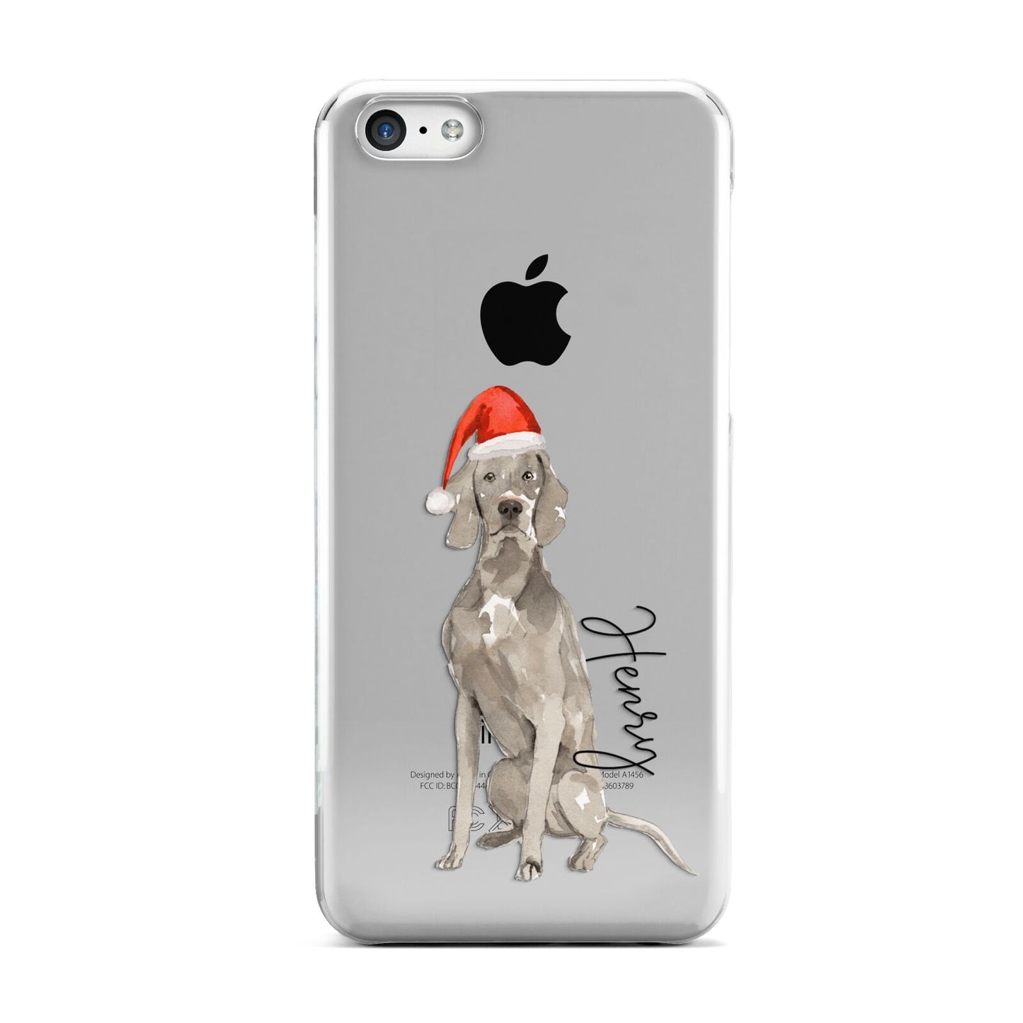 Personalised Christmas Weimaraner Apple iPhone 5c Case