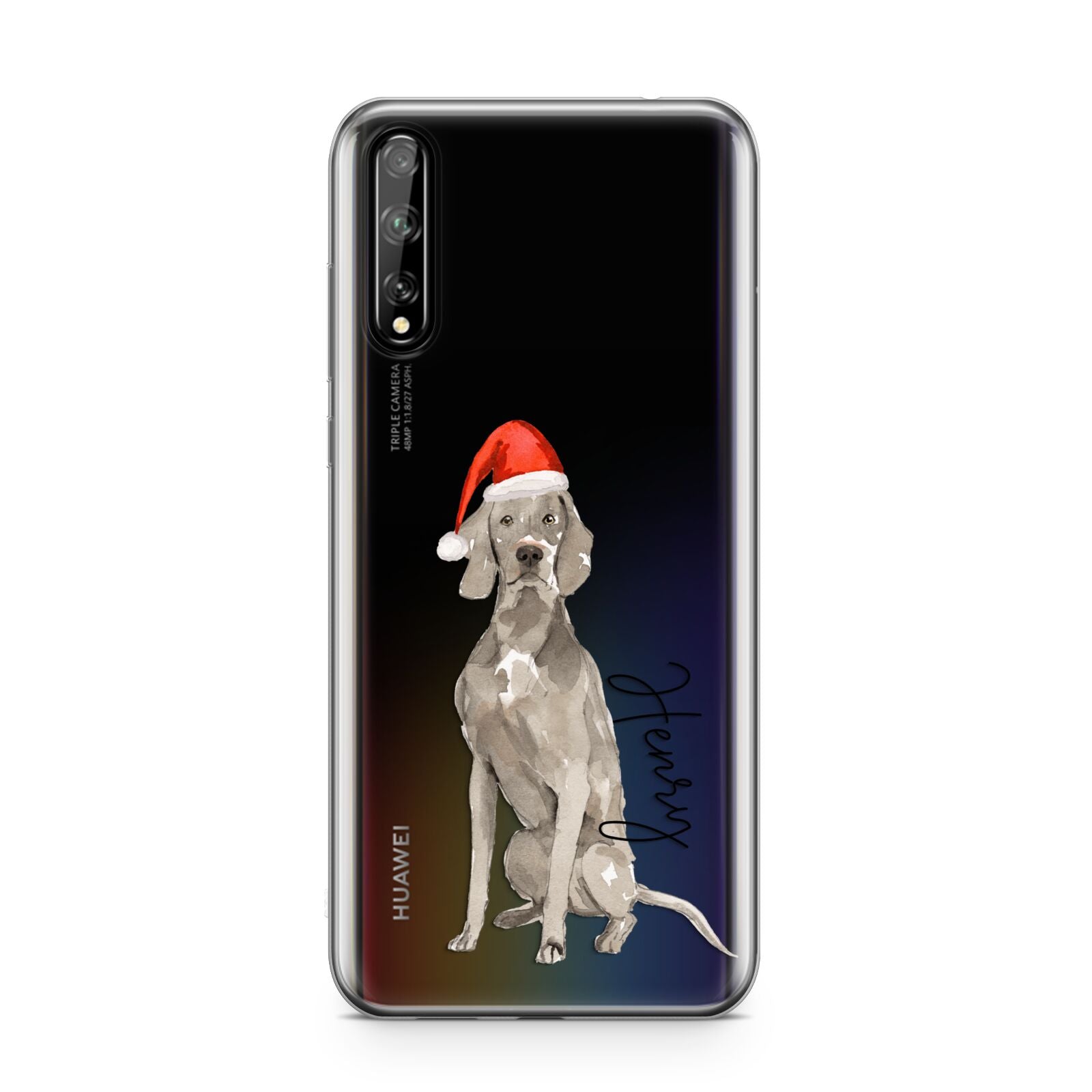 Personalised Christmas Weimaraner Huawei Enjoy 10s Phone Case