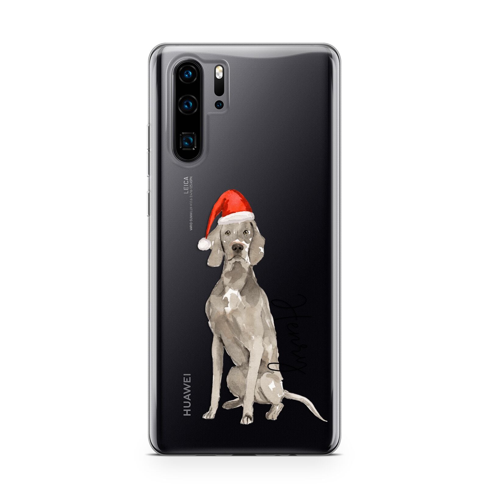 Personalised Christmas Weimaraner Huawei P30 Pro Phone Case