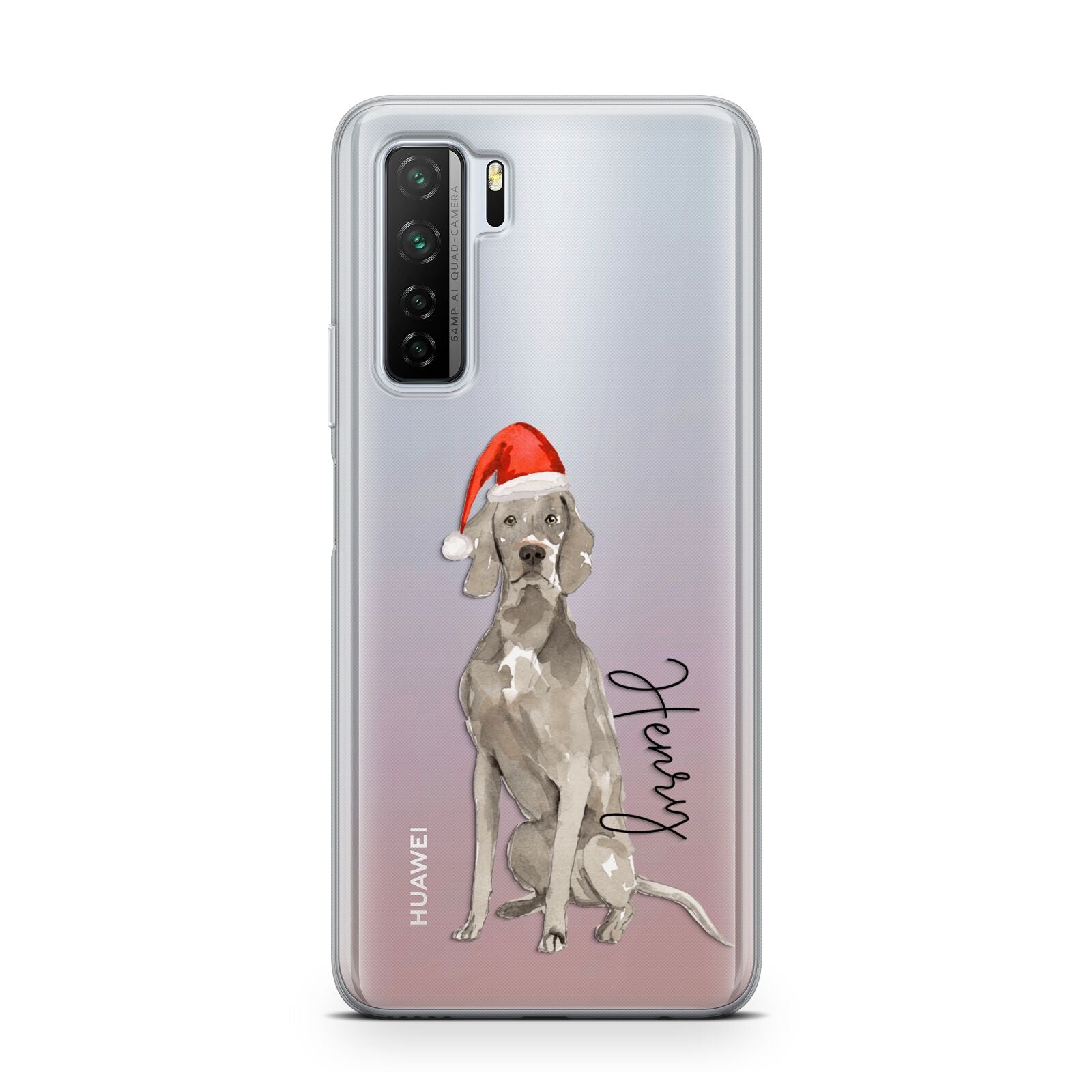 Personalised Christmas Weimaraner Huawei P40 Lite 5G Phone Case