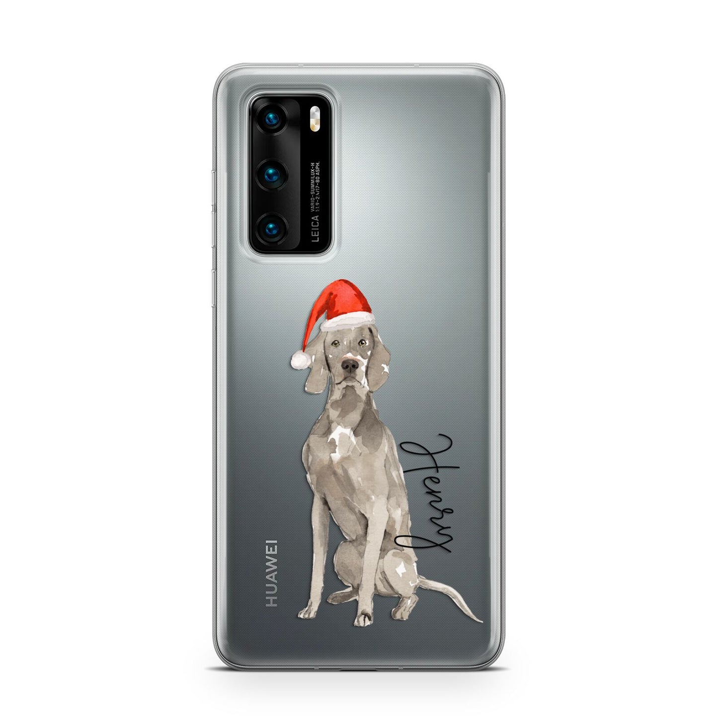 Personalised Christmas Weimaraner Huawei P40 Phone Case