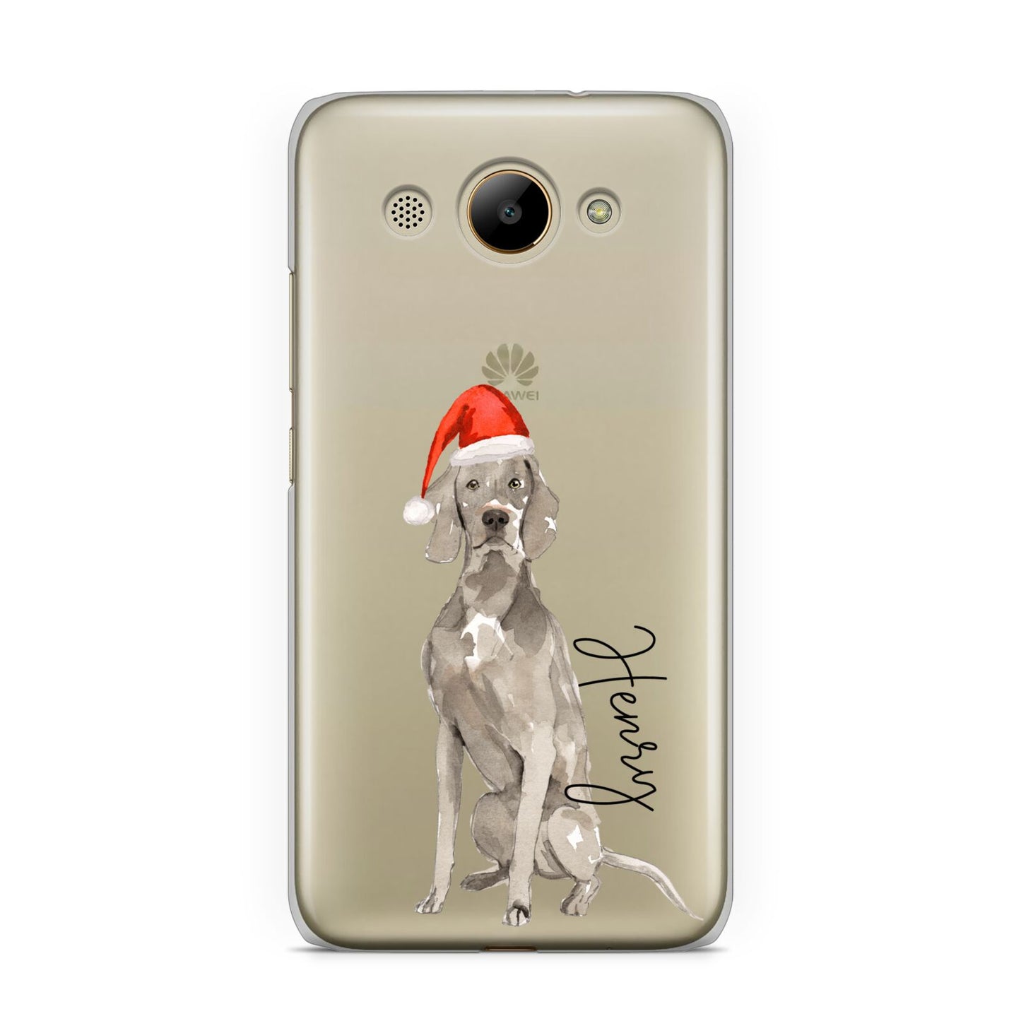 Personalised Christmas Weimaraner Huawei Y3 2017