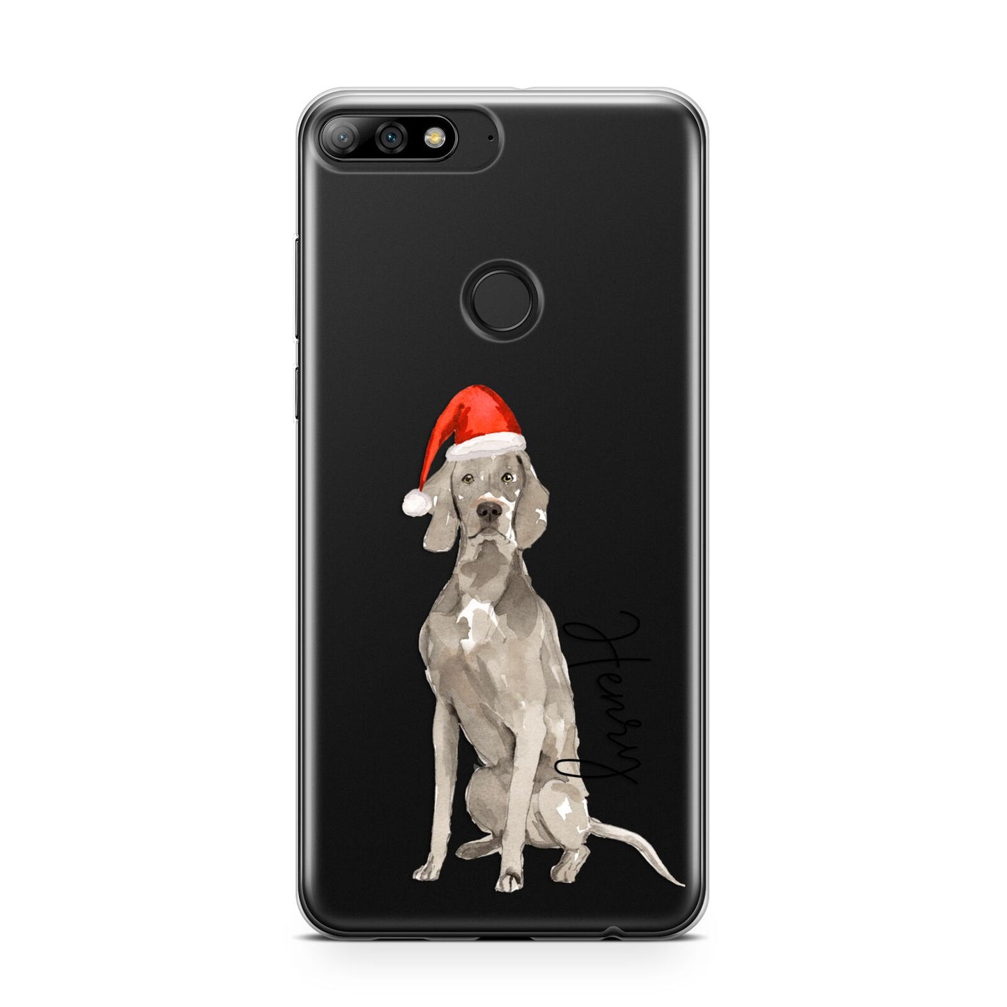 Personalised Christmas Weimaraner Huawei Y7 2018