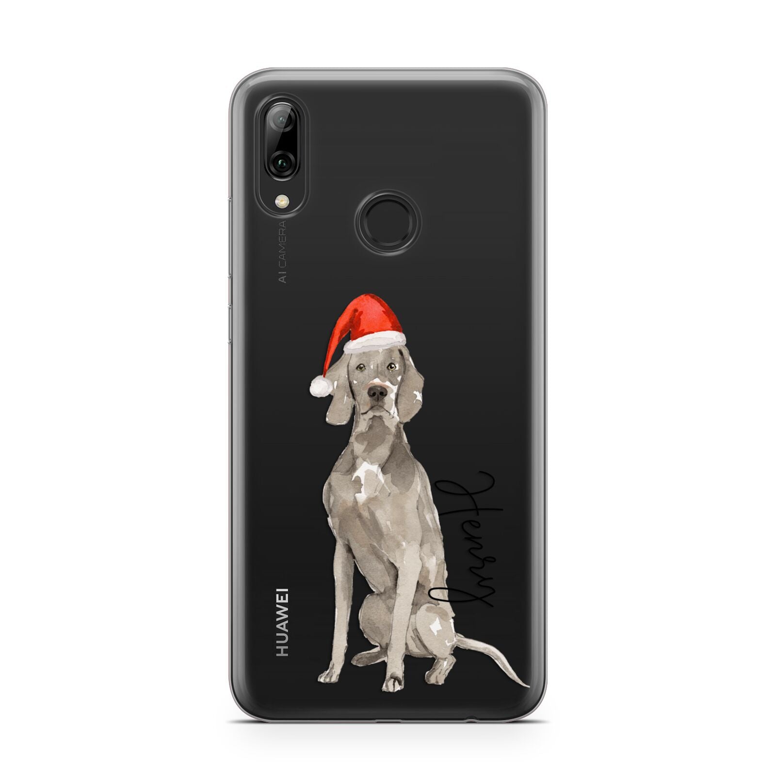 Personalised Christmas Weimaraner Huawei Y7 2019