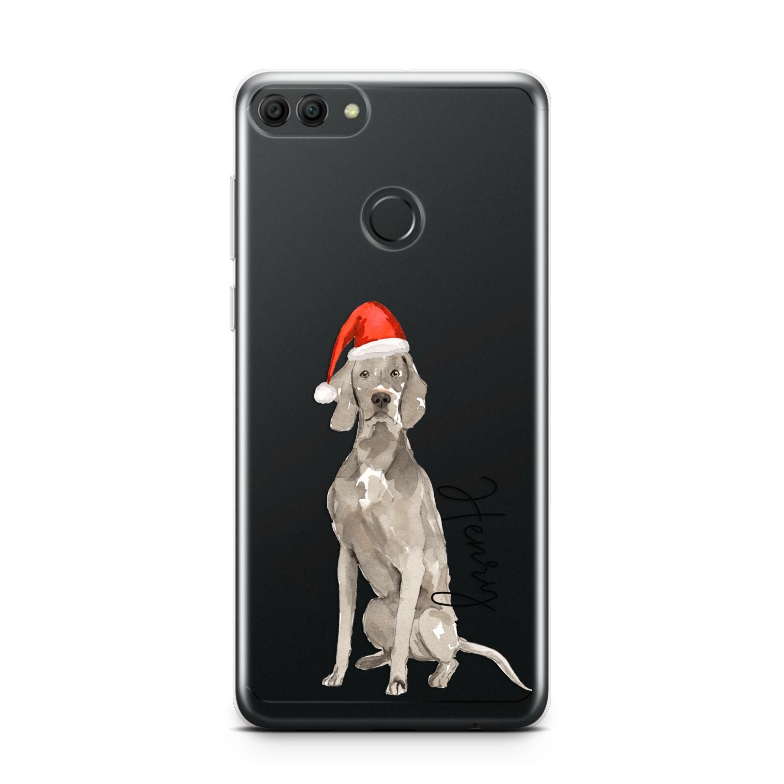 Personalised Christmas Weimaraner Huawei Y9 2018