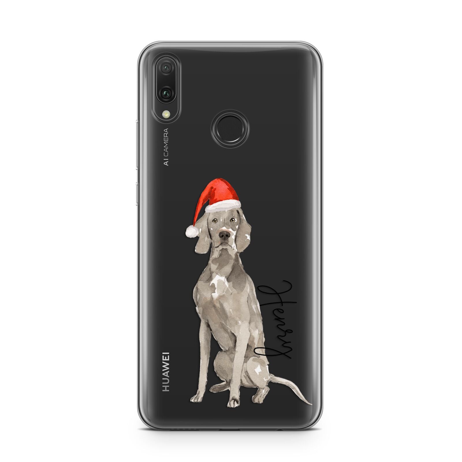 Personalised Christmas Weimaraner Huawei Y9 2019