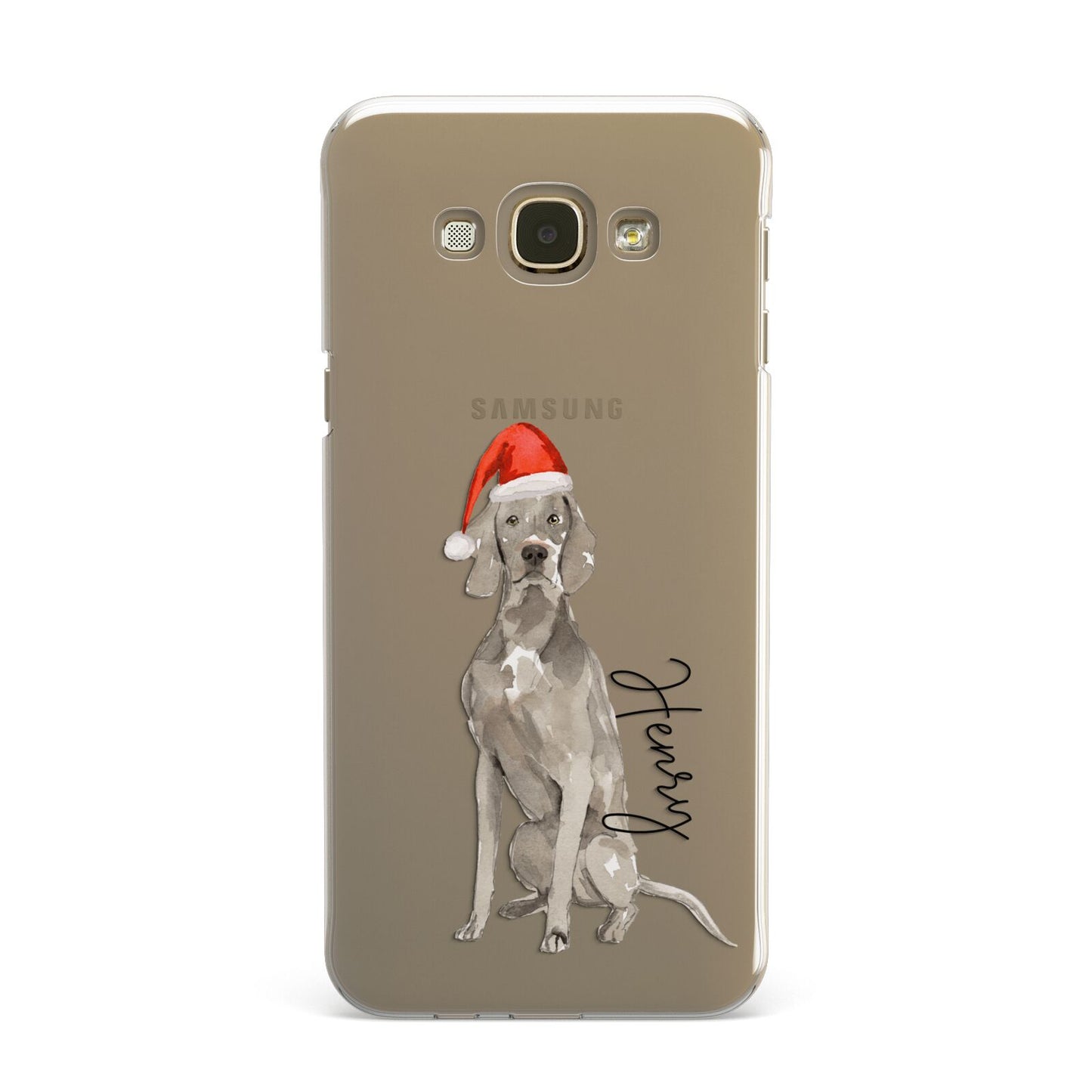 Personalised Christmas Weimaraner Samsung Galaxy A8 Case