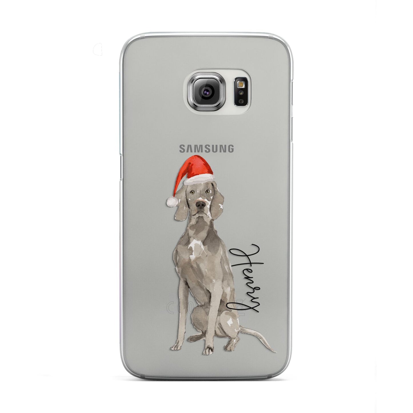 Personalised Christmas Weimaraner Samsung Galaxy S6 Edge Case