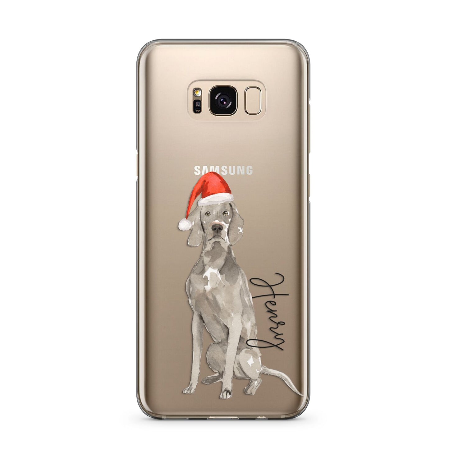 Personalised Christmas Weimaraner Samsung Galaxy S8 Plus Case