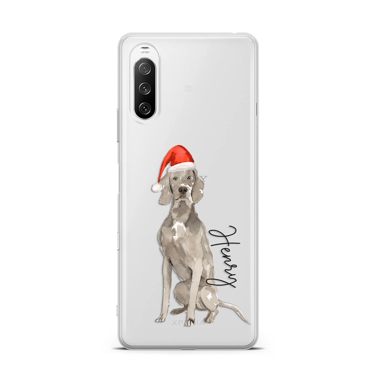 Personalised Christmas Weimaraner Sony Xperia 10 III Case