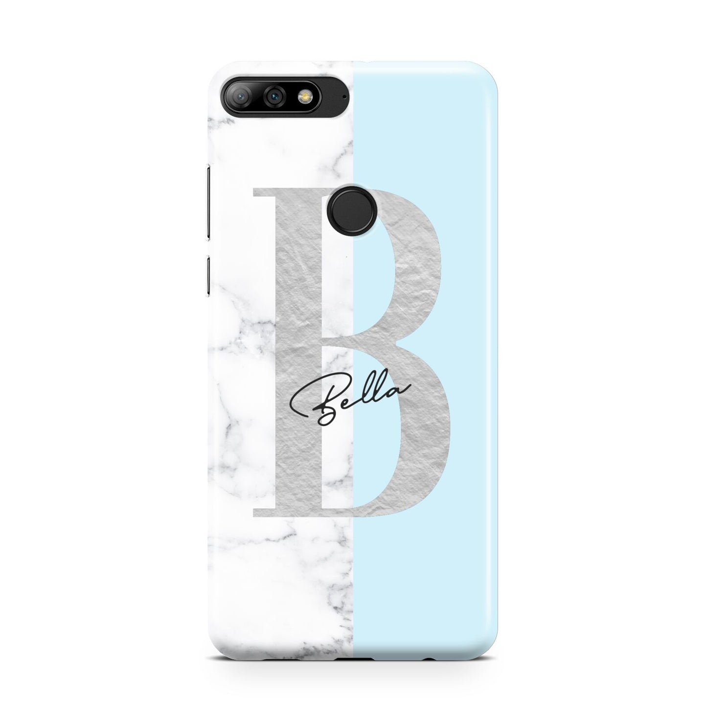 Personalised Chrome Marble Huawei Y7 2018