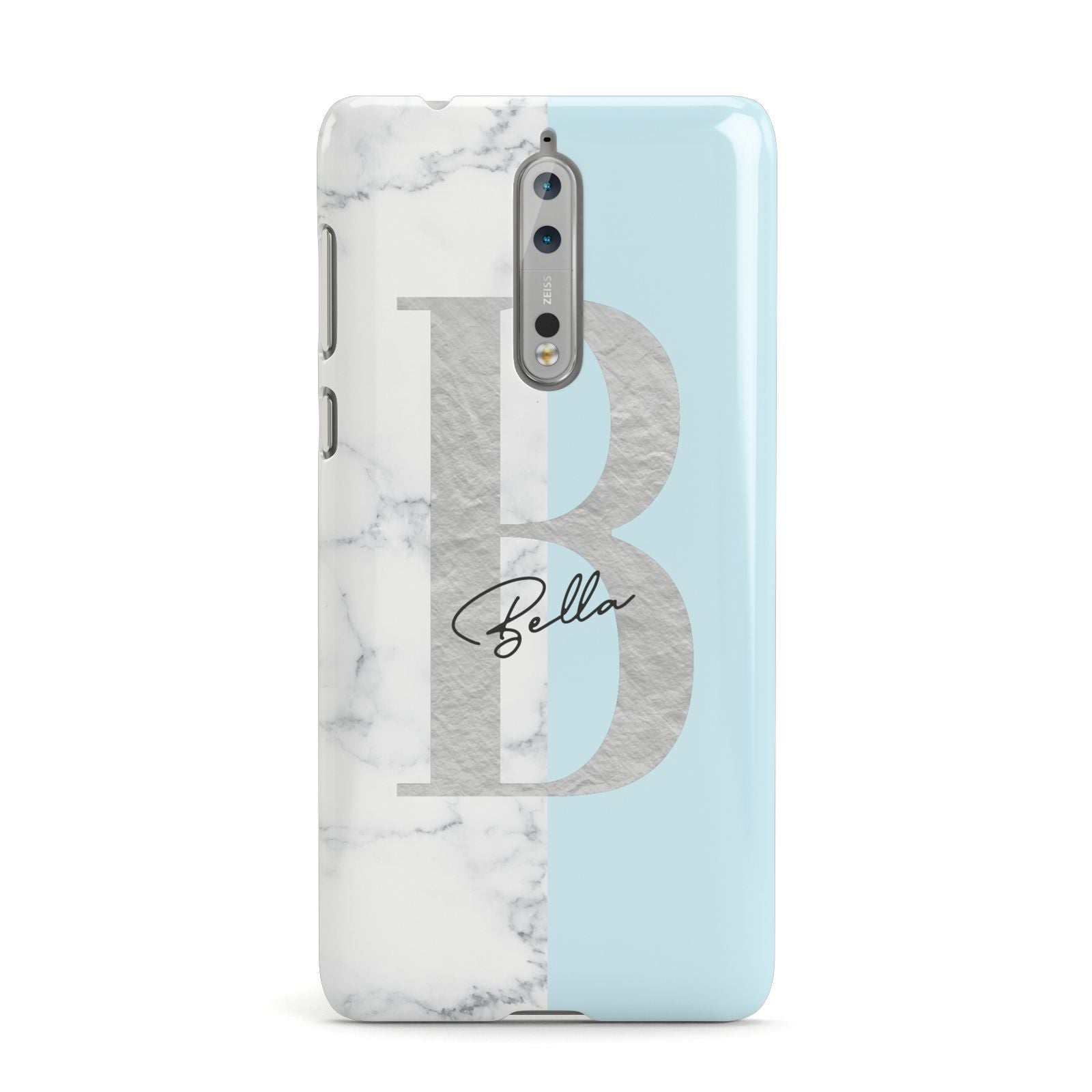 Personalised Chrome Marble Nokia Case