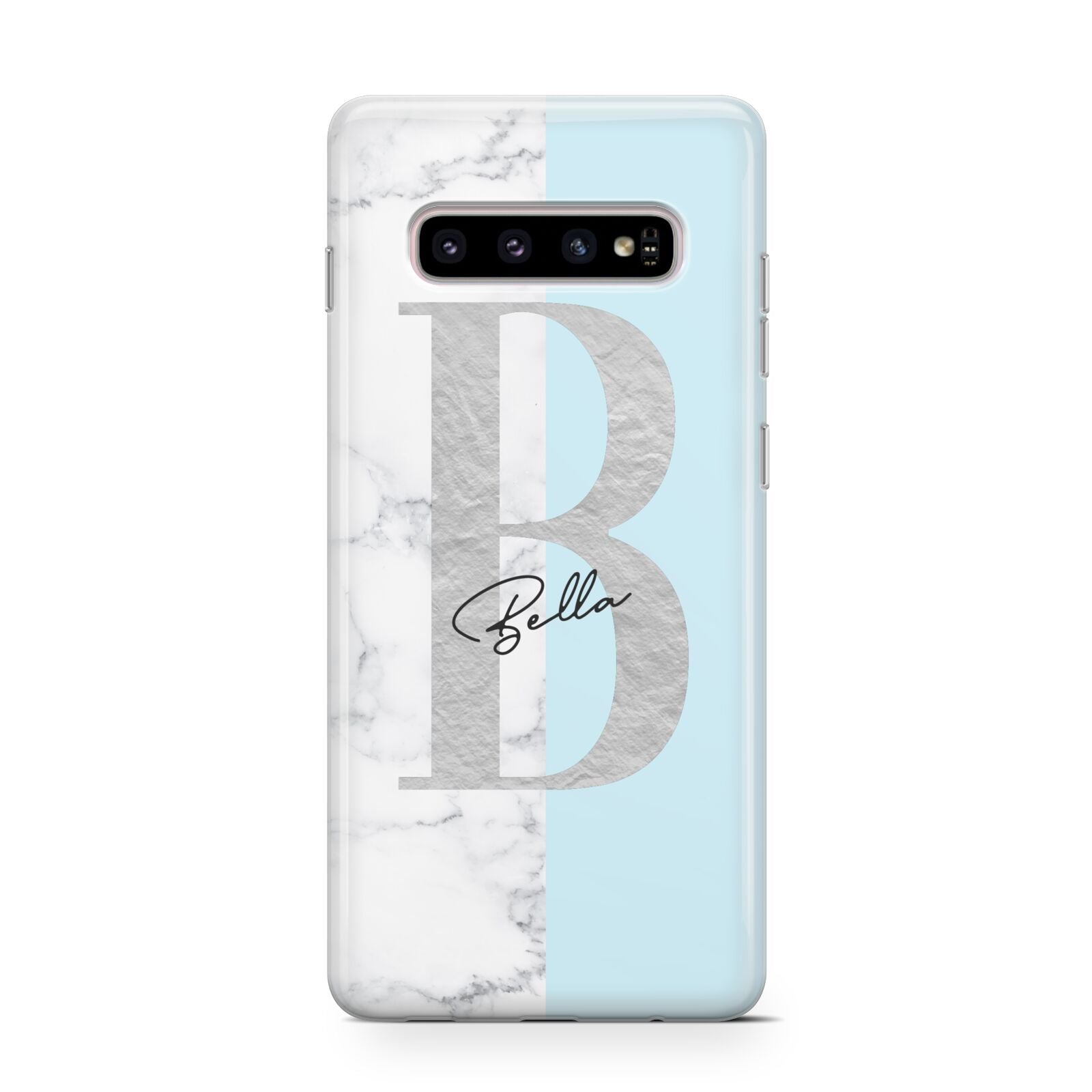 Personalised Chrome Marble Protective Samsung Galaxy Case