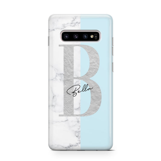 Personalised Chrome Marble Protective Samsung Galaxy Case