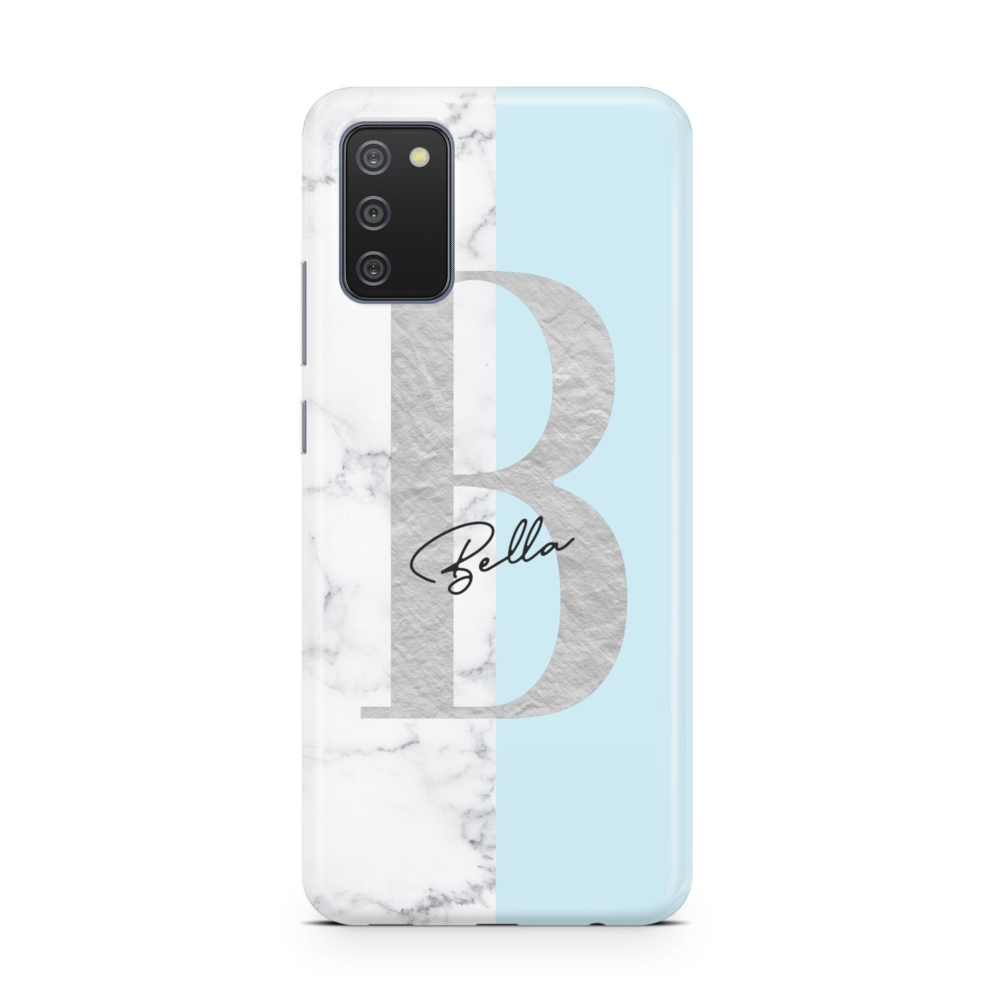 Personalised Chrome Marble Samsung A02s Case