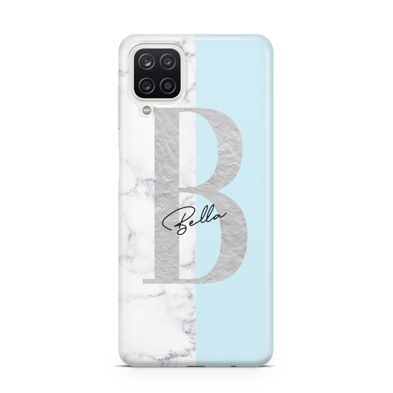 Personalised Chrome Marble Samsung A12 Case