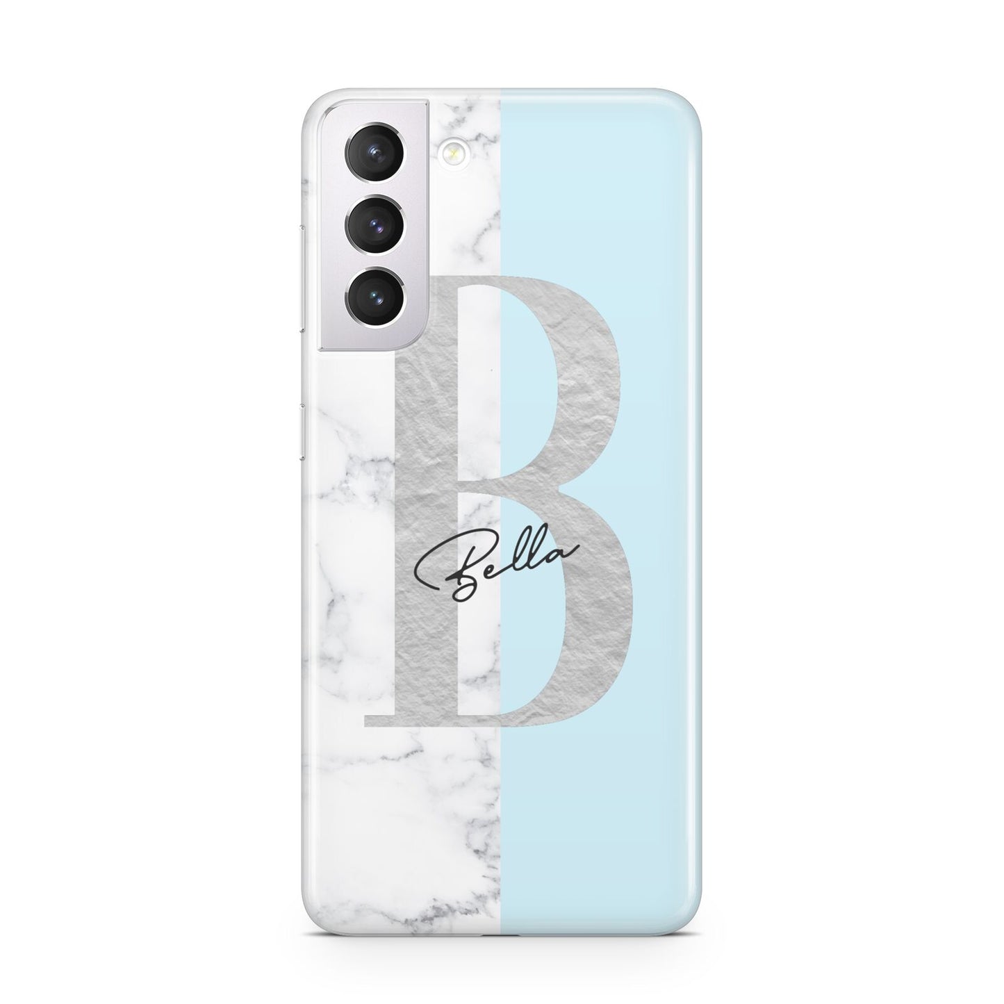 Personalised Chrome Marble Samsung S21 Case