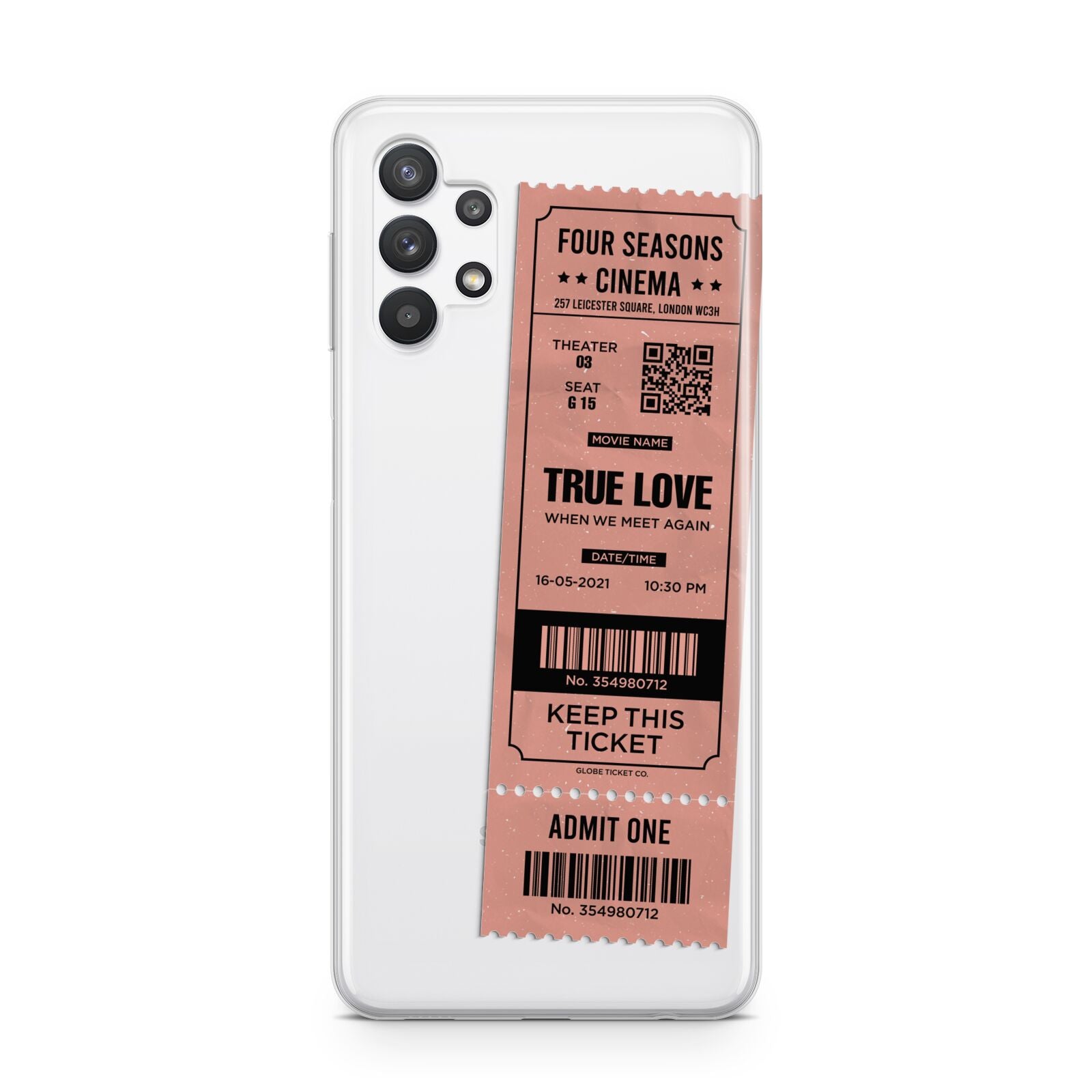 Personalised Cinema Ticket Samsung A32 5G Case