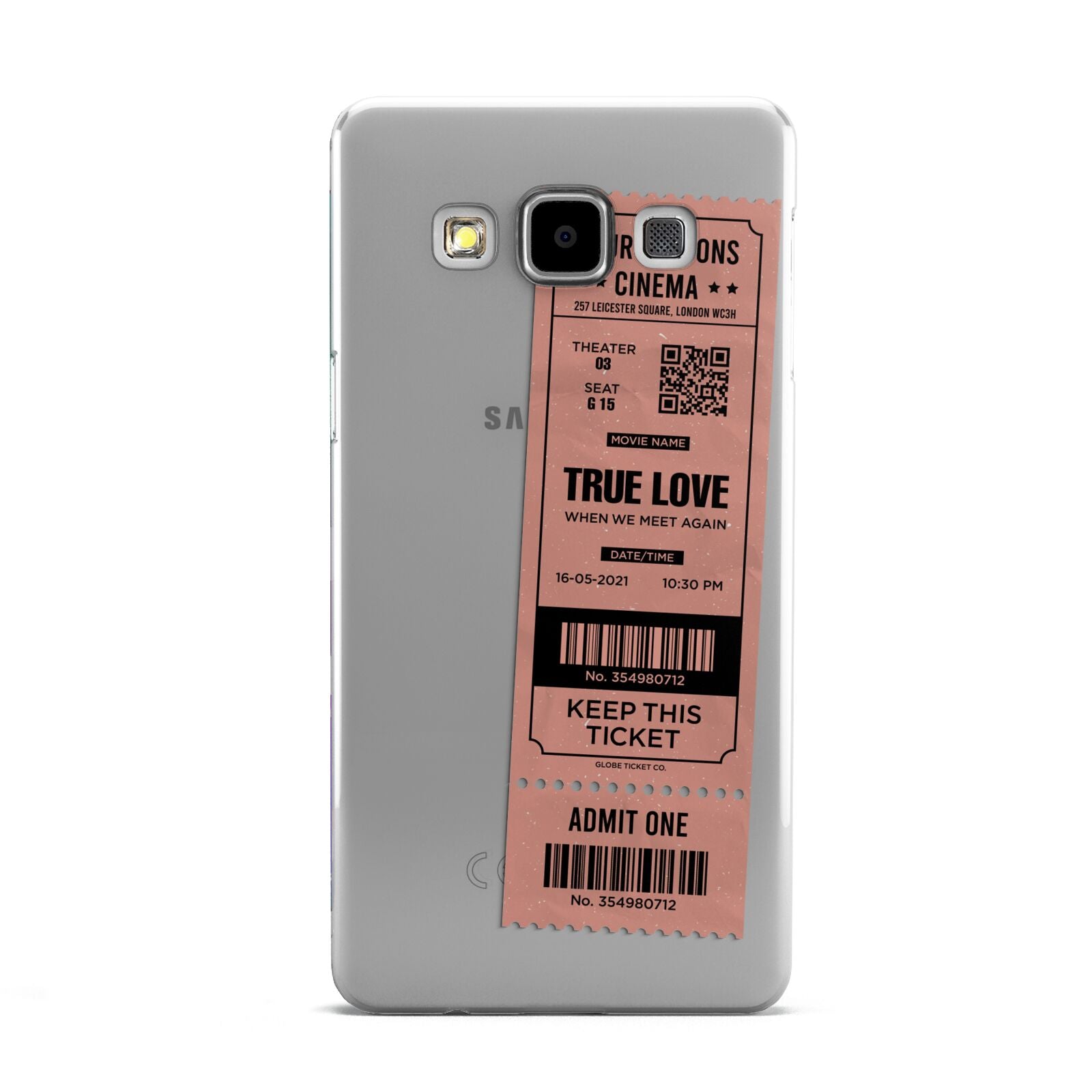 Personalised Cinema Ticket Samsung Galaxy A5 Case