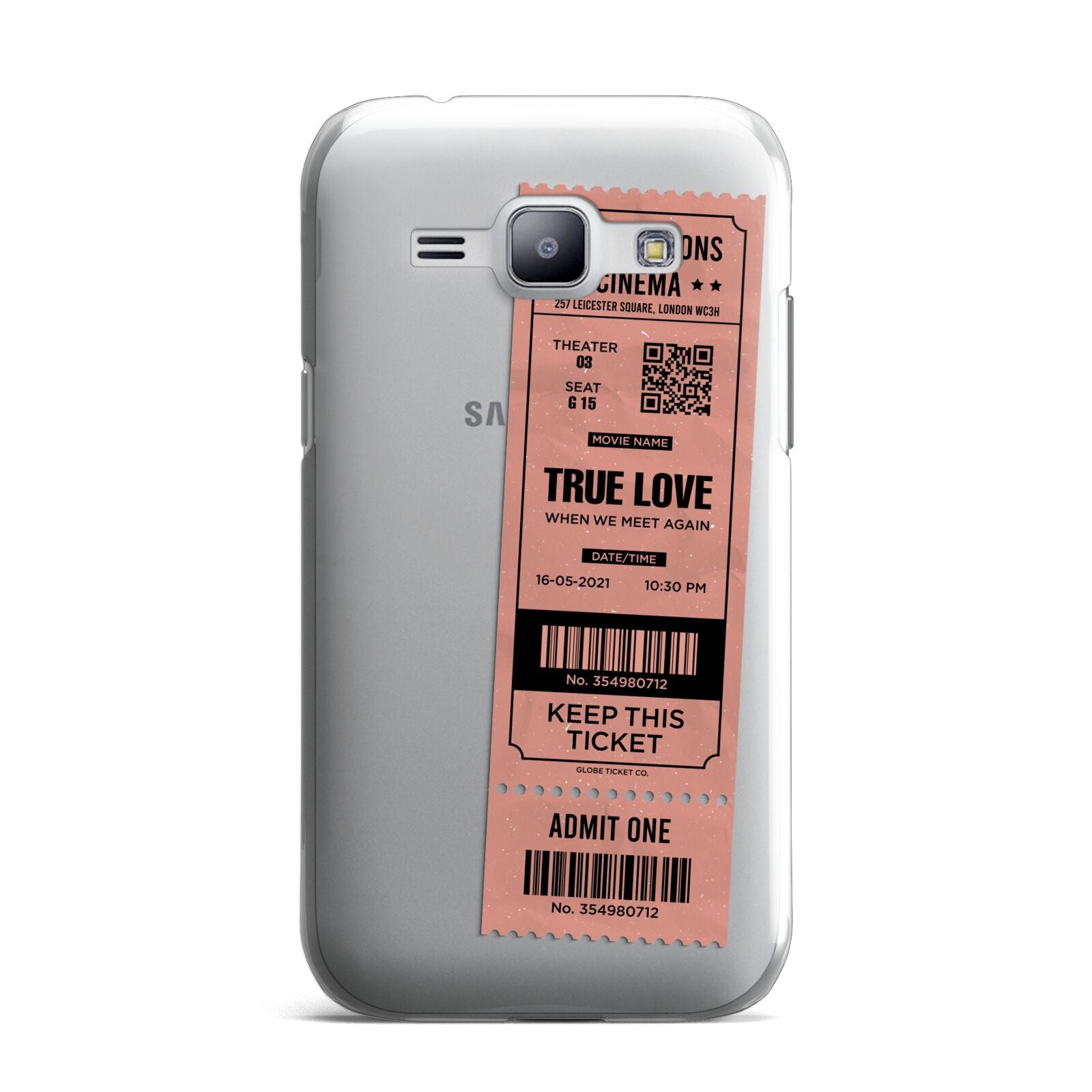 Personalised Cinema Ticket Samsung Galaxy J1 2015 Case