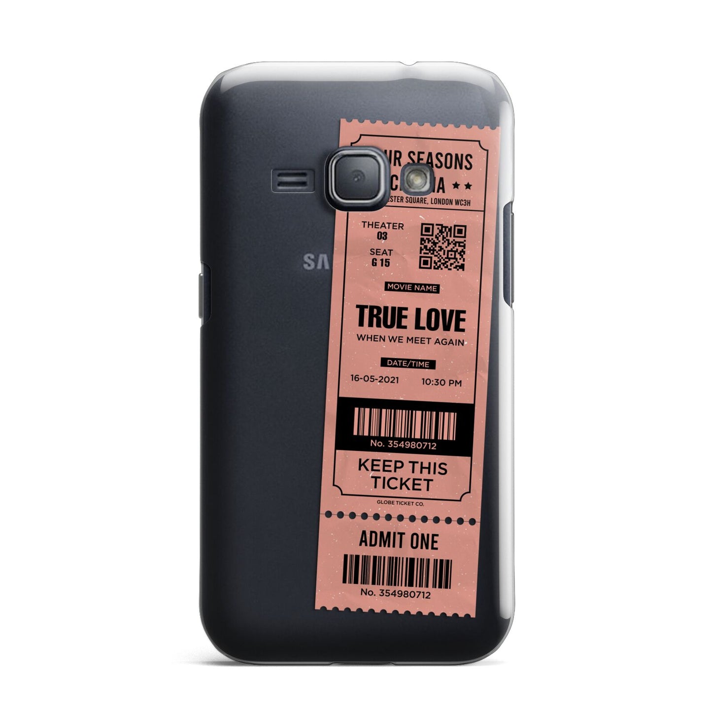 Personalised Cinema Ticket Samsung Galaxy J1 2016 Case