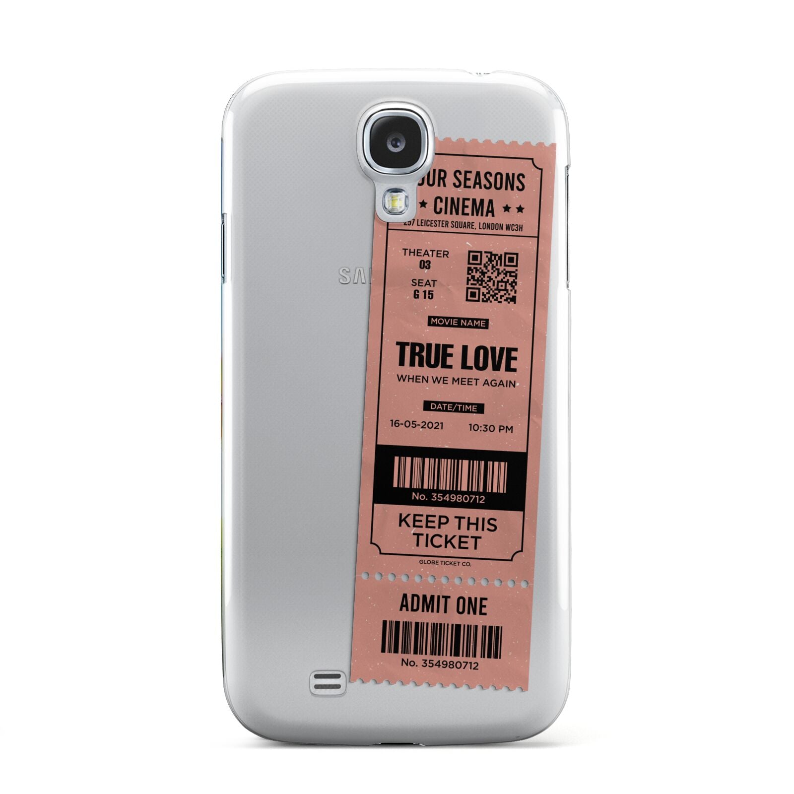 Personalised Cinema Ticket Samsung Galaxy S4 Case