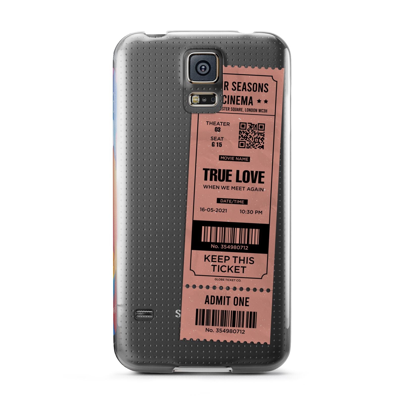 Personalised Cinema Ticket Samsung Galaxy S5 Case