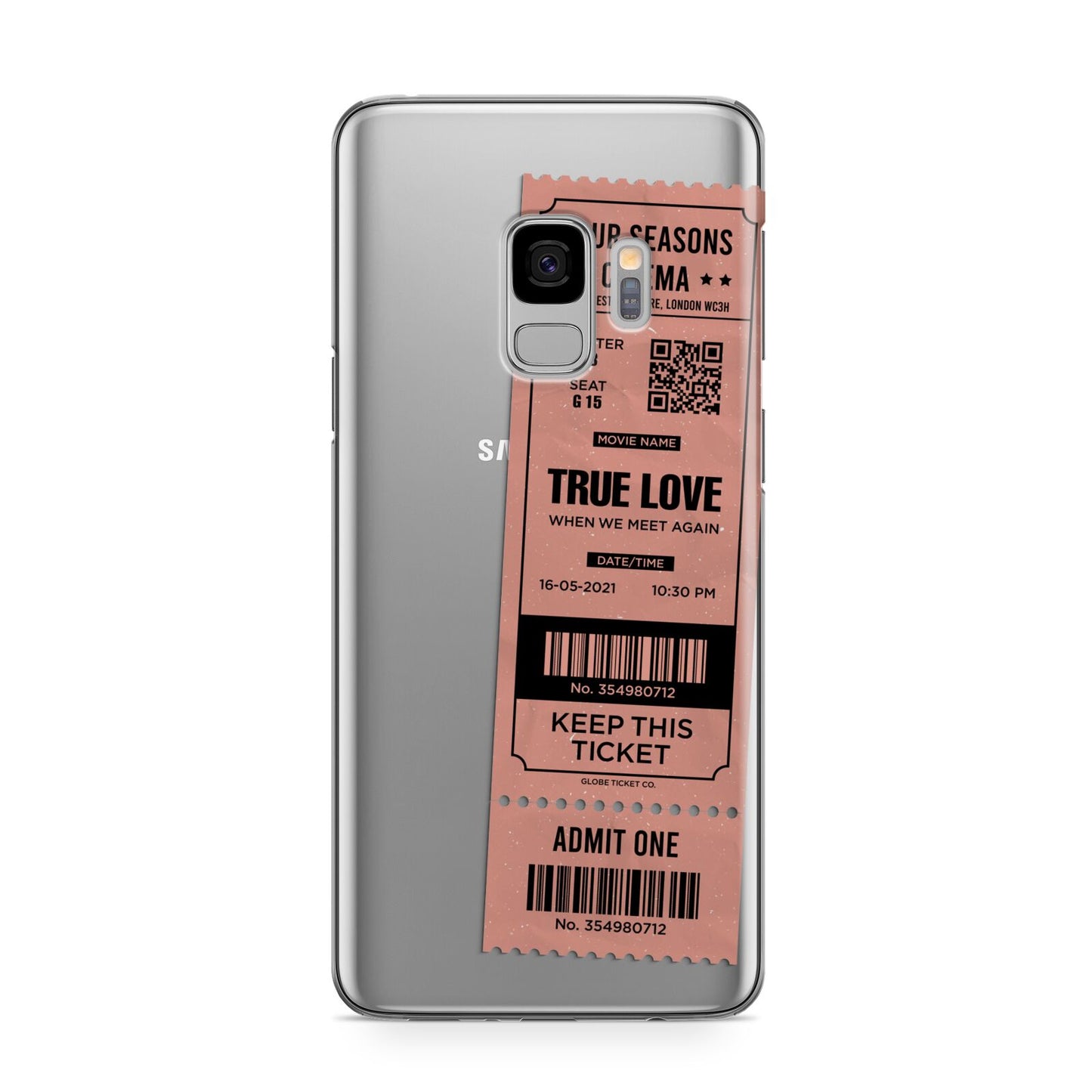 Personalised Cinema Ticket Samsung Galaxy S9 Case