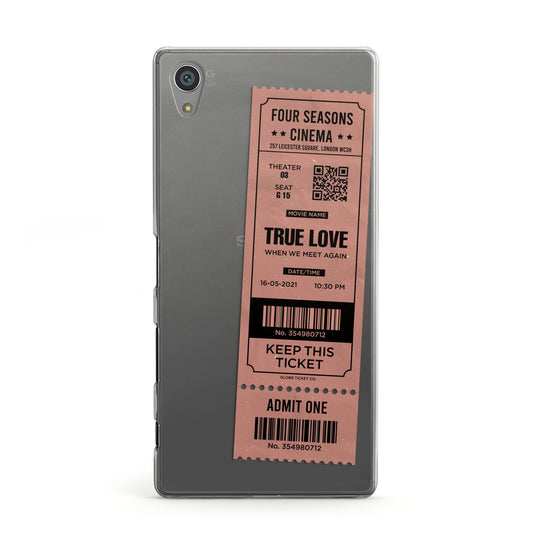 Personalised Cinema Ticket Sony Xperia Case