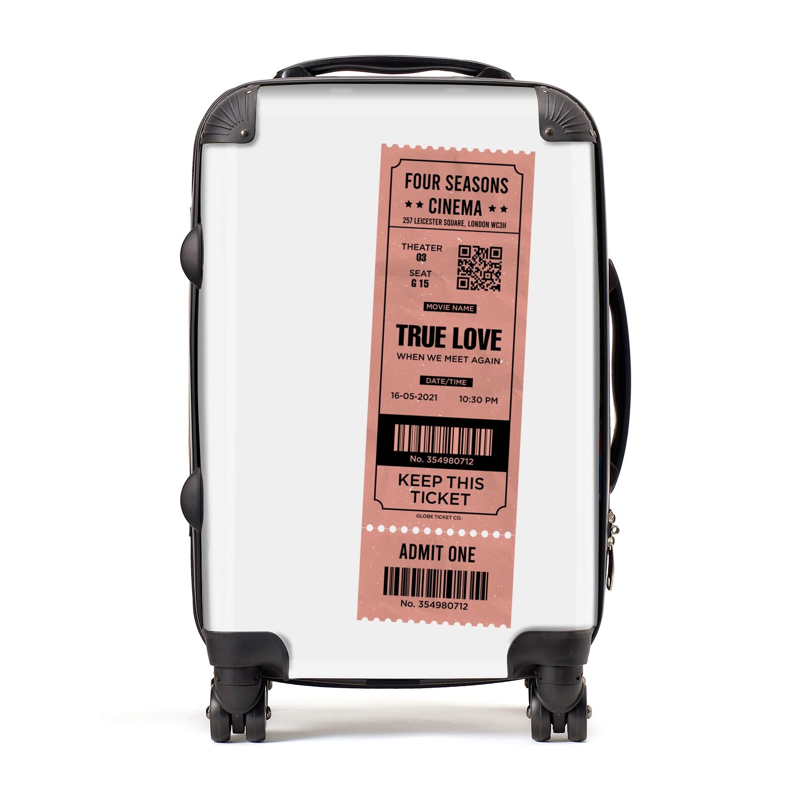 Personalised Cinema Ticket Suitcase