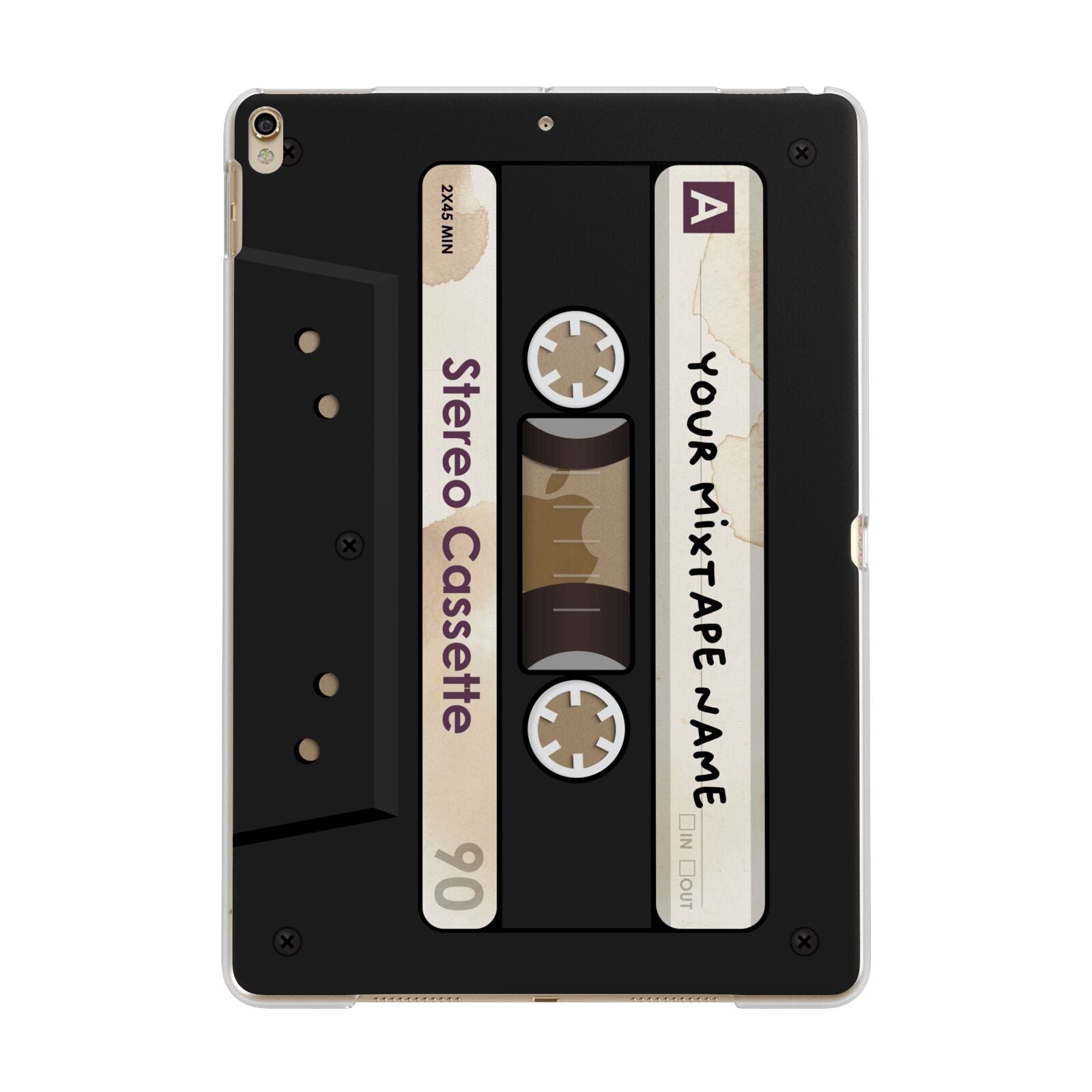 Personalised Classic Mixtape Apple iPad Gold Case