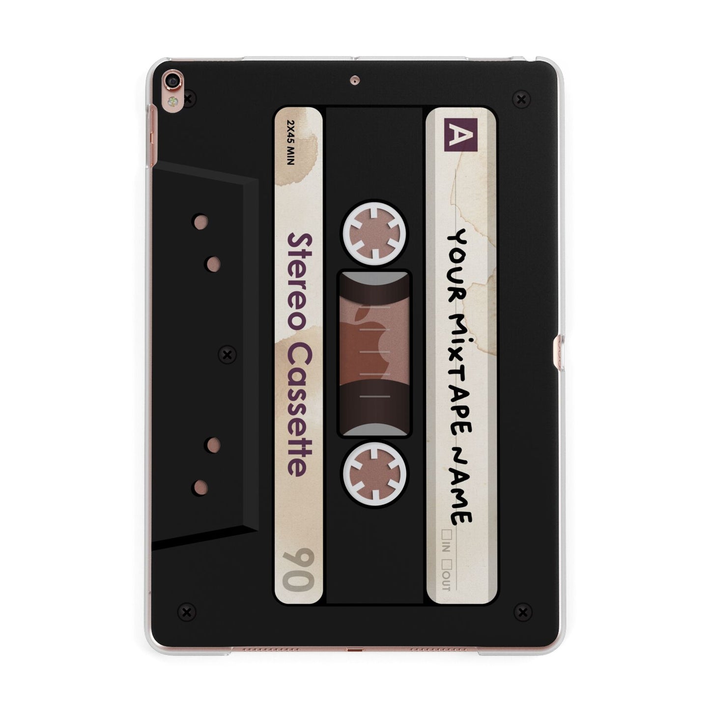 Personalised Classic Mixtape Apple iPad Rose Gold Case