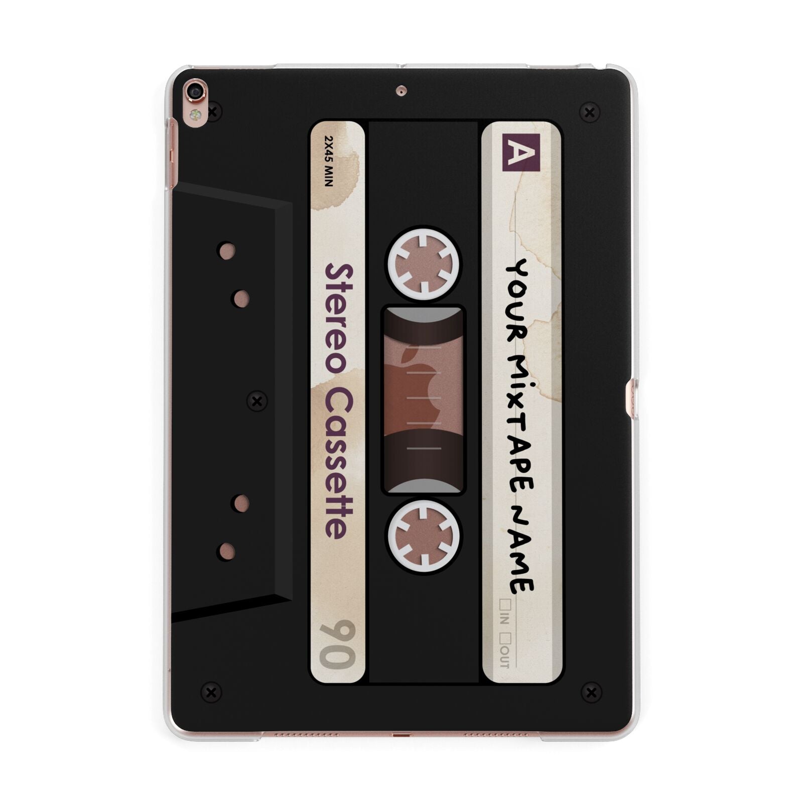 Personalised Classic Mixtape Apple iPad Rose Gold Case