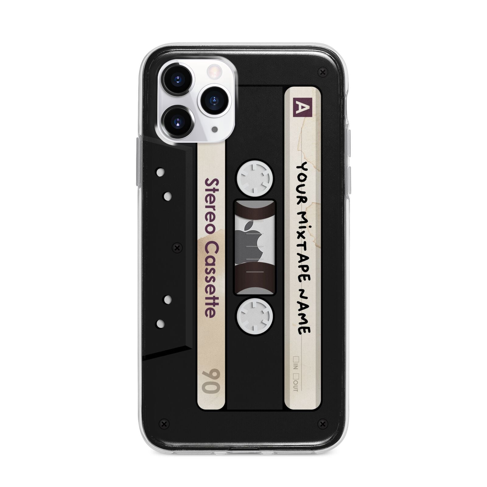 Personalised Classic Mixtape Apple iPhone 11 Pro Max in Silver with Bumper Case