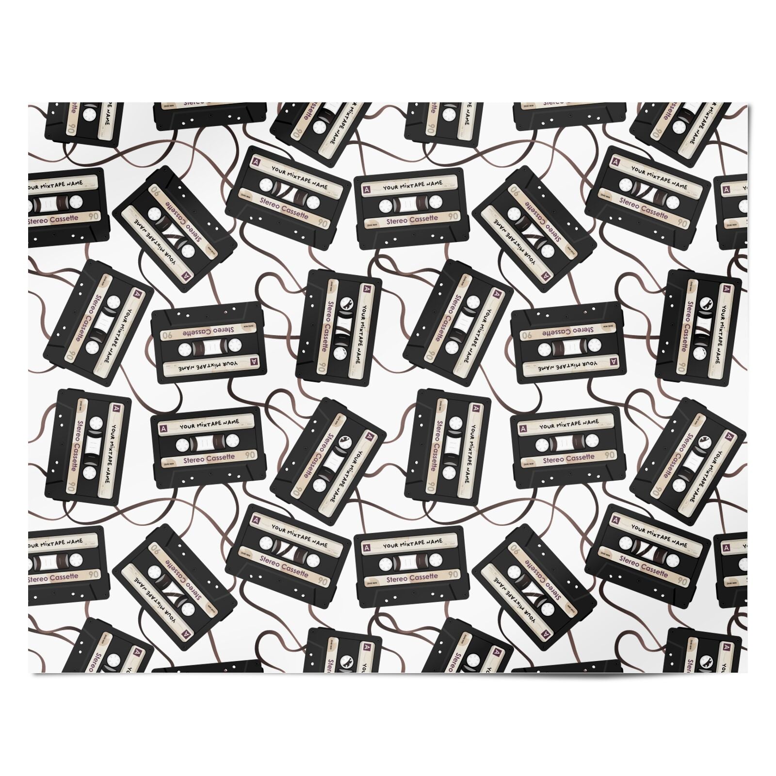 Personalised Classic Mixtape Personalised Wrapping Paper Alternative