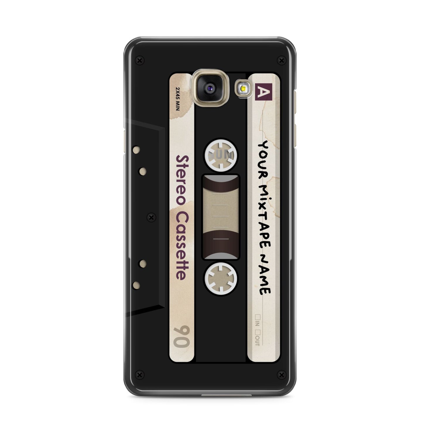 Personalised Classic Mixtape Samsung Galaxy A3 2016 Case on gold phone