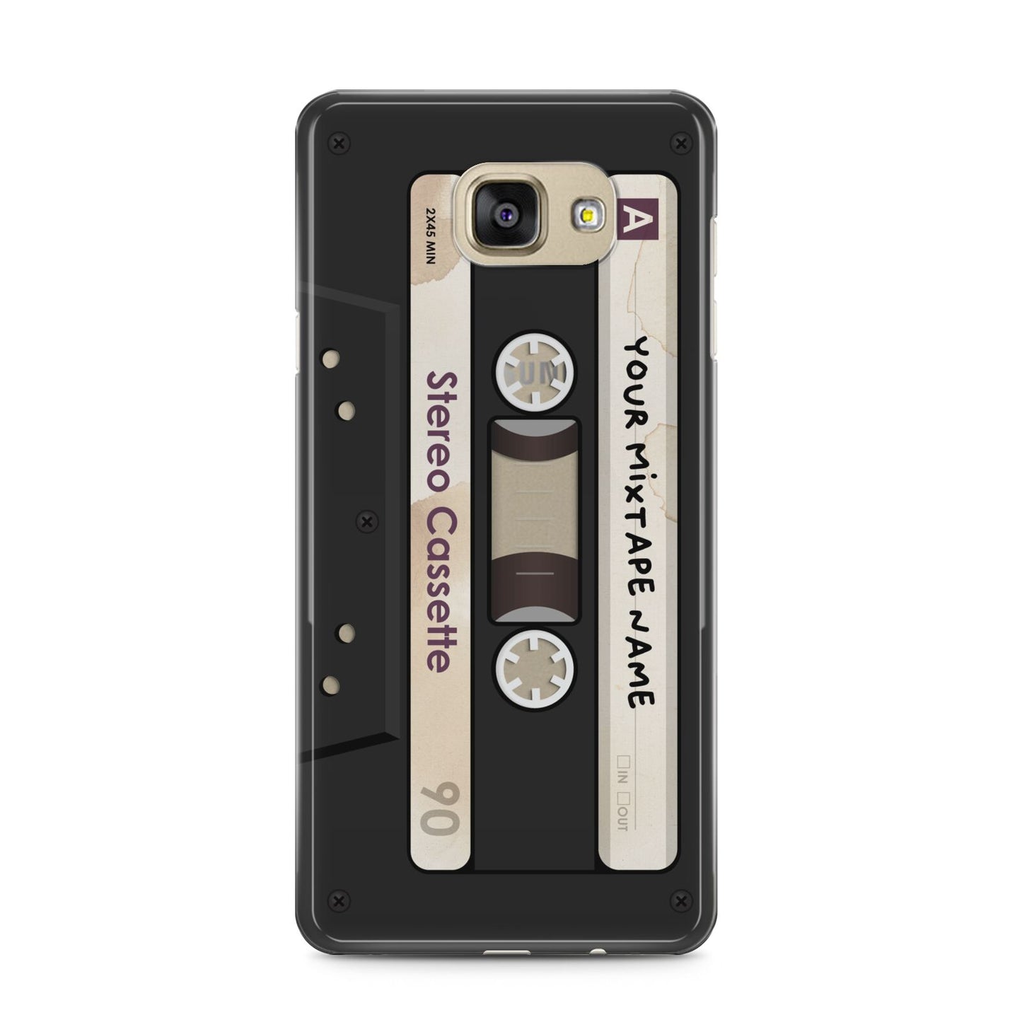 Personalised Classic Mixtape Samsung Galaxy A5 2016 Case on gold phone